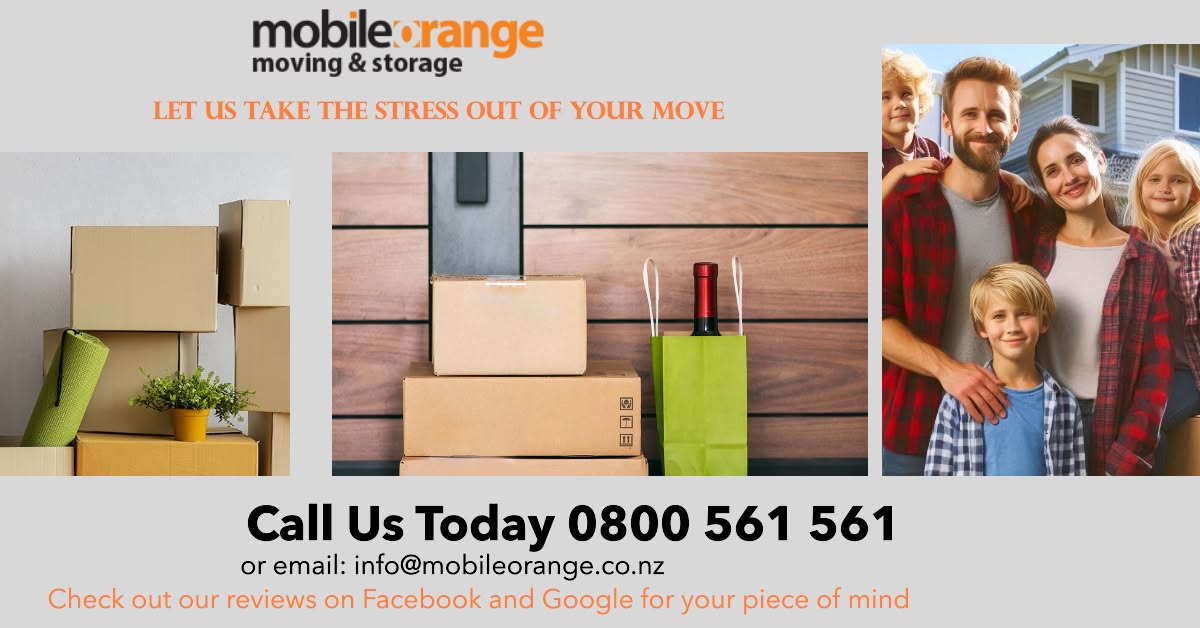 Mobile Orange Moving & Storage Facebook ad: Your no stress move