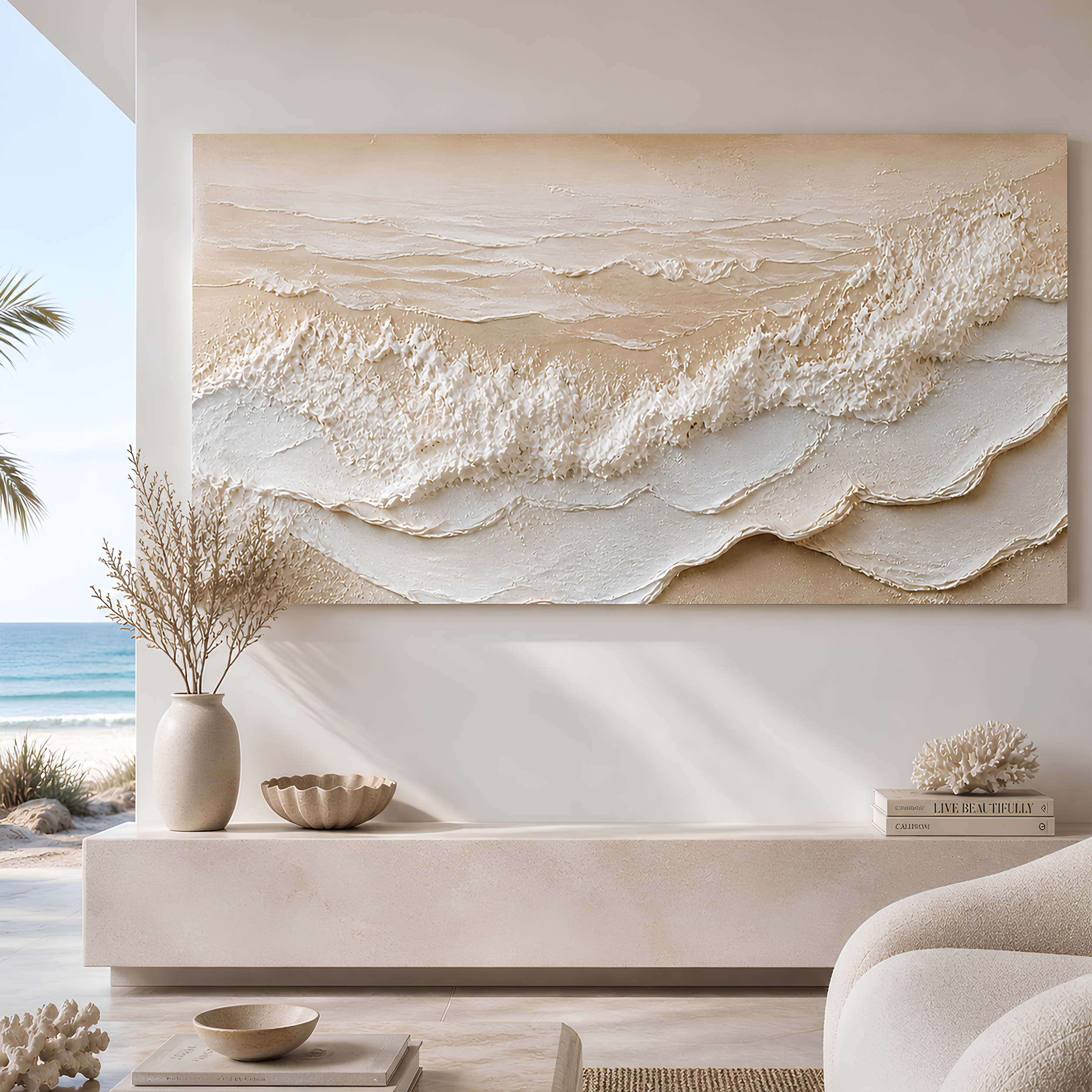 Tailored Canvases - Personalized Art Facebook ad: Coastal Calm Texture | Made in the USA | Ships Fast
