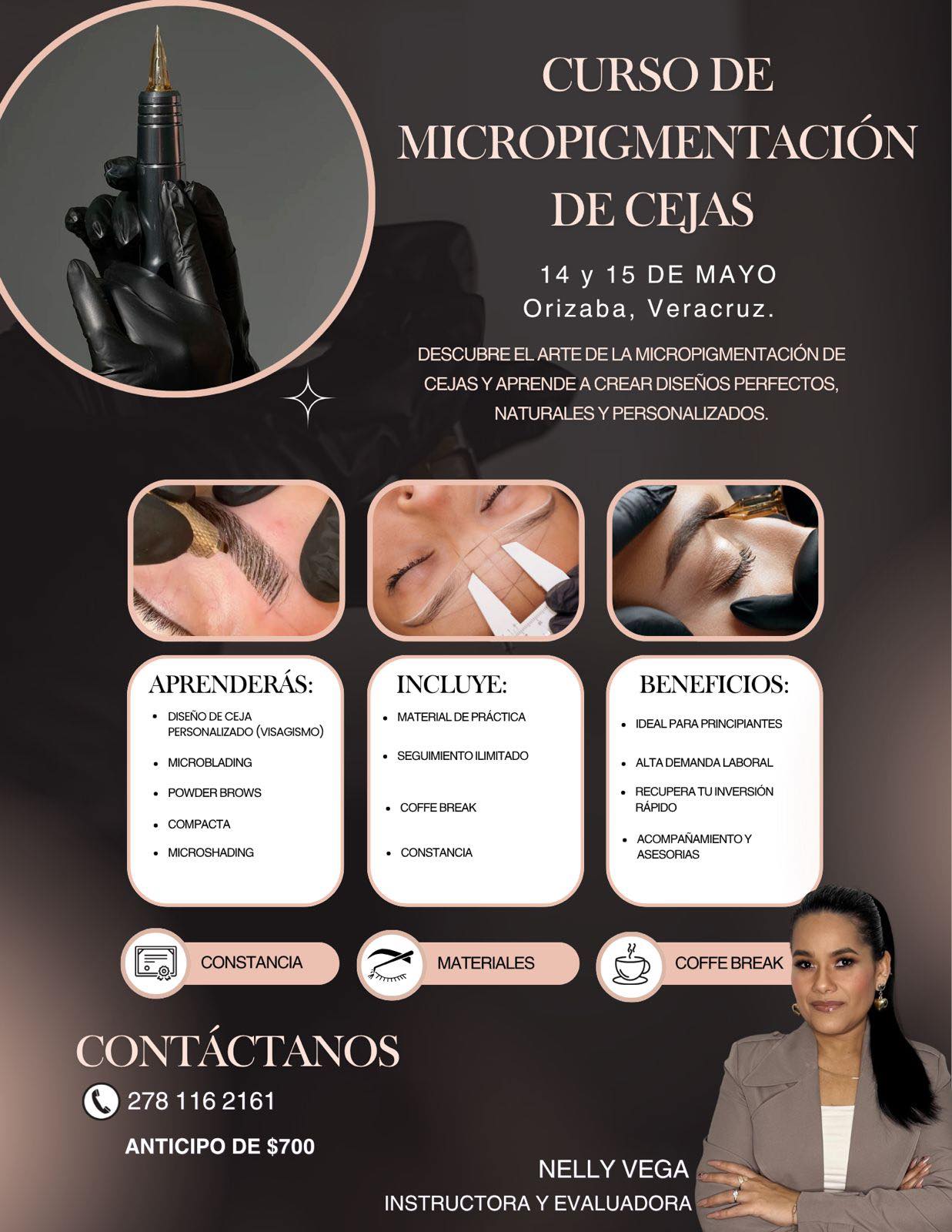 My lady NC Facebook ad: CURSO DE MICROPIGMENTACIÓN EN CEJAS