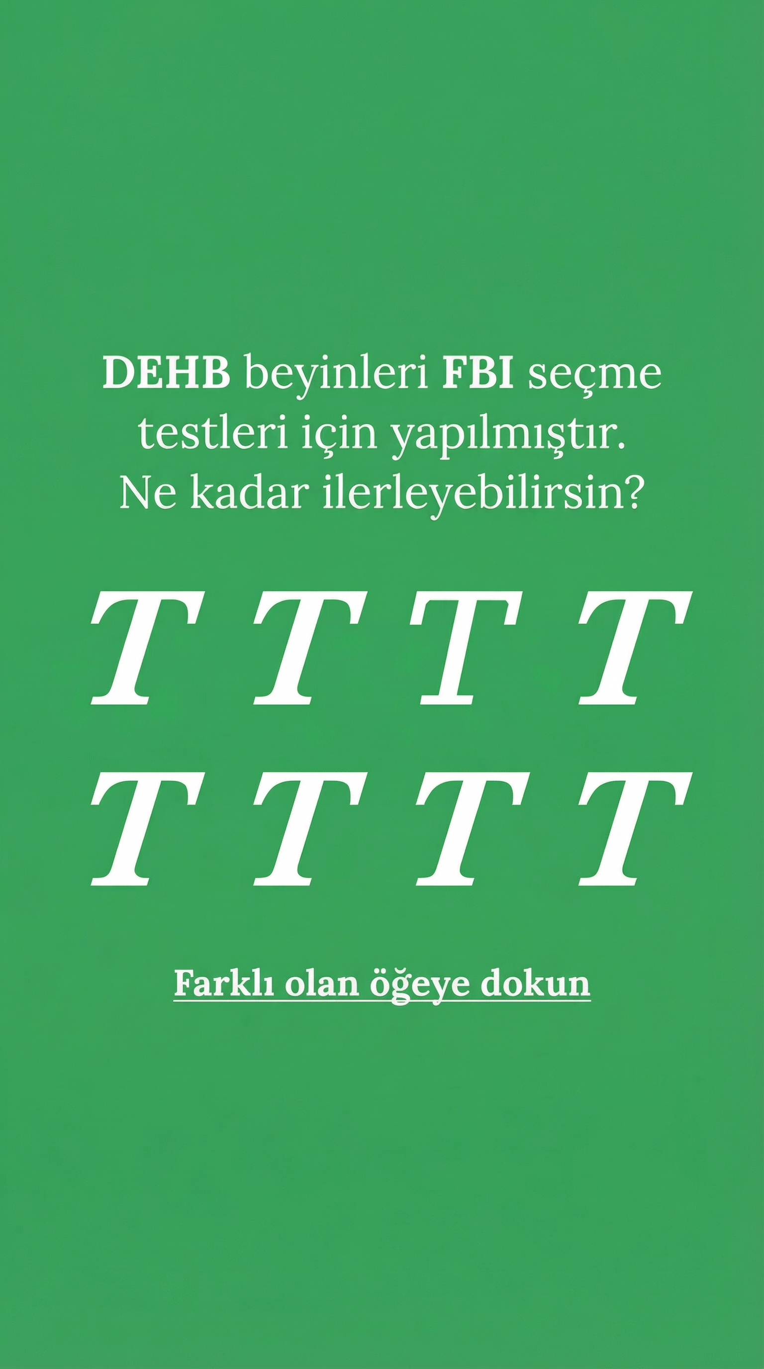 International Brain Test Facebook ad