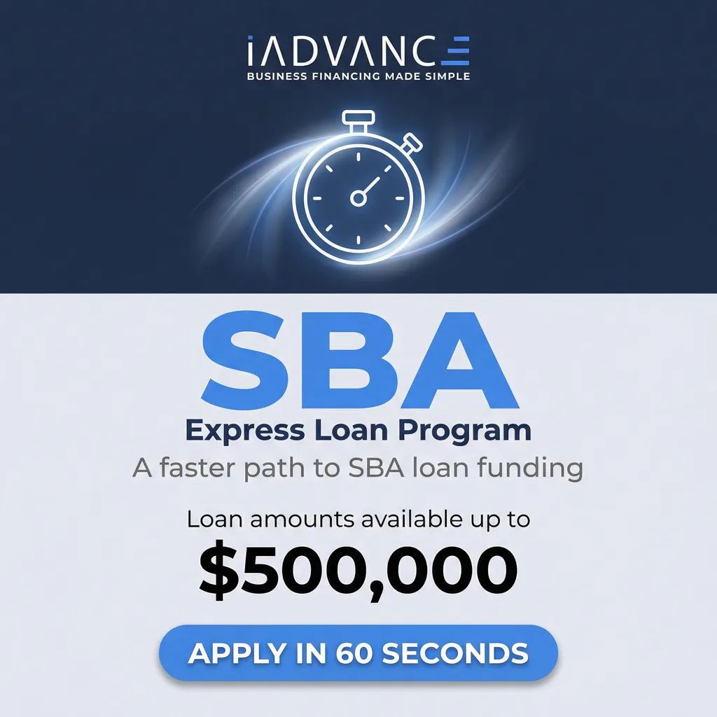iAdvance Now Facebook ad: SBA Funded in 24 Hours
