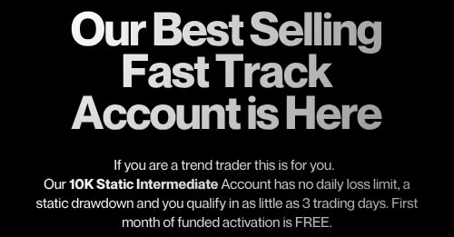 Elite Trader Funding LLC Facebook ad: $77 Static Fast Track for Trend Traders