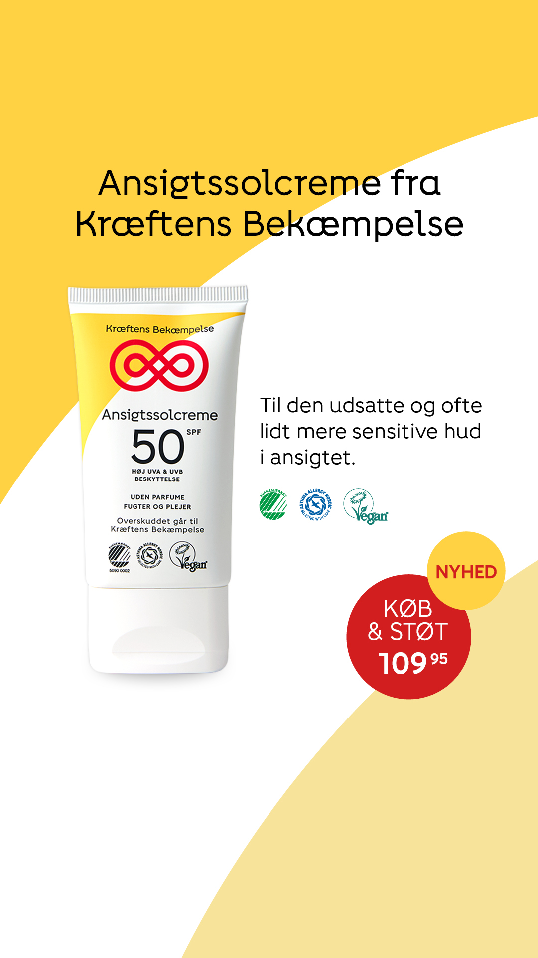 Kræftens Bekæmpelse Facebook ad from Jun 9, 2026