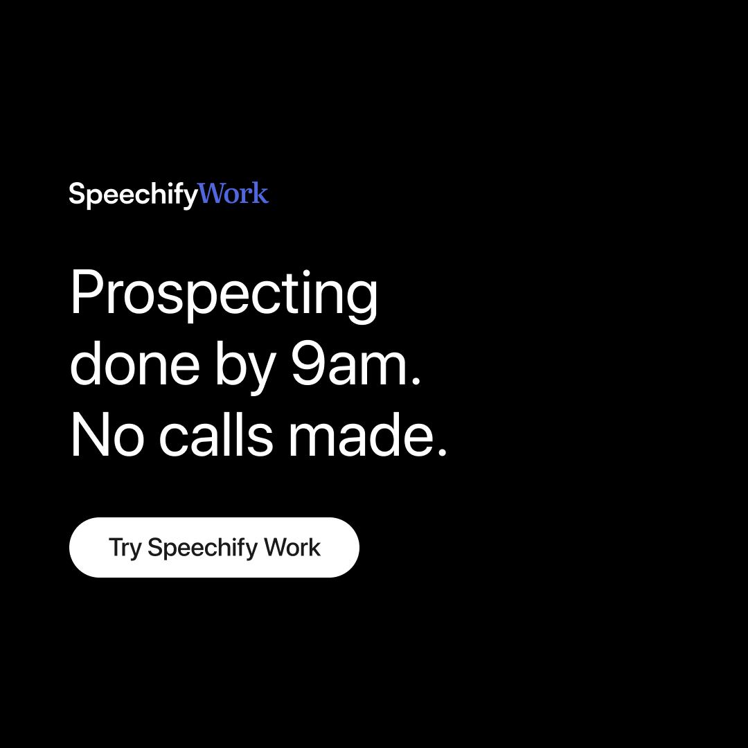 Speechify Facebook ad