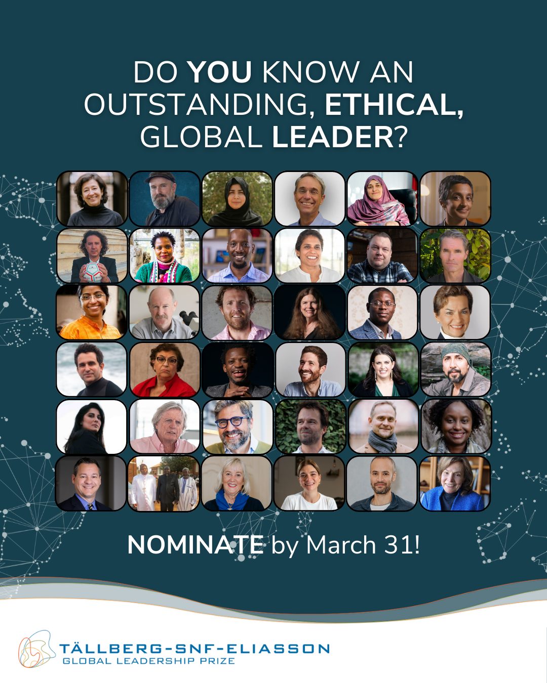 Tällberg Foundation Facebook ad: Nominate a leader for the 2026 Tällberg-SNF-Eliasson…