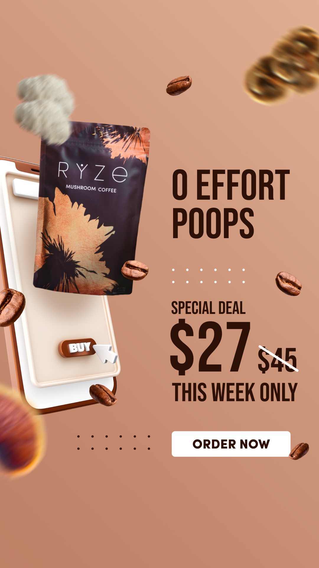 RYZE Superfoods Facebook ad