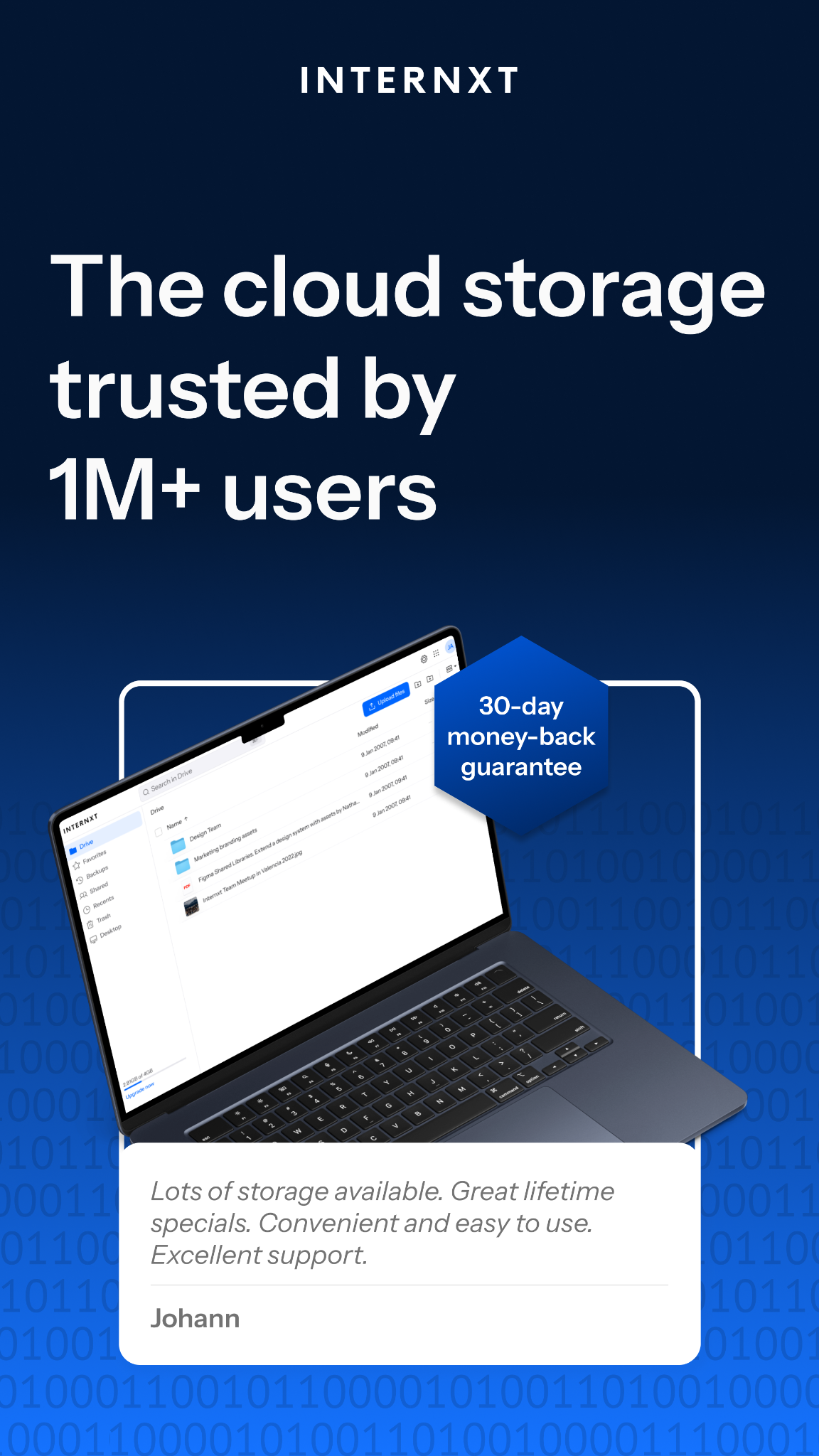 Internxt Facebook ad from Jul 27, 2026