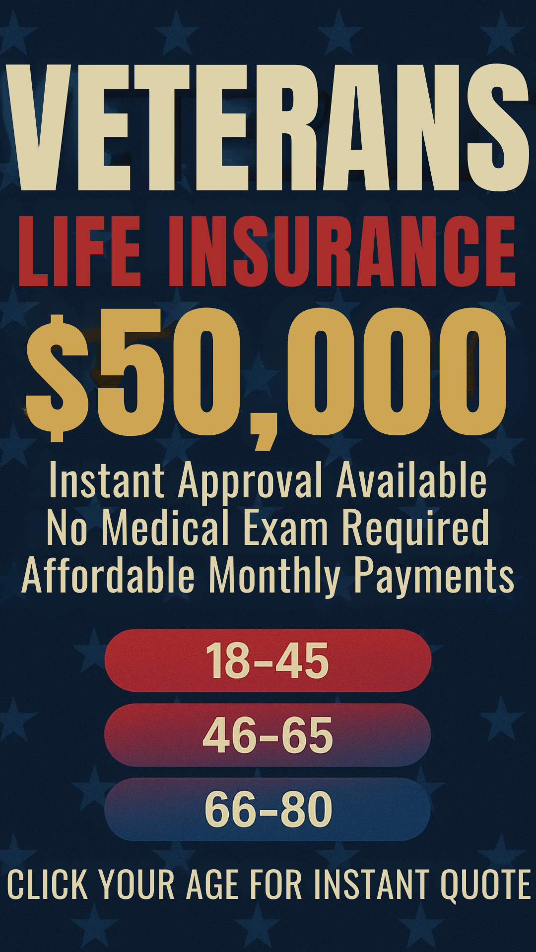 US Veterans Insurance Facebook ad