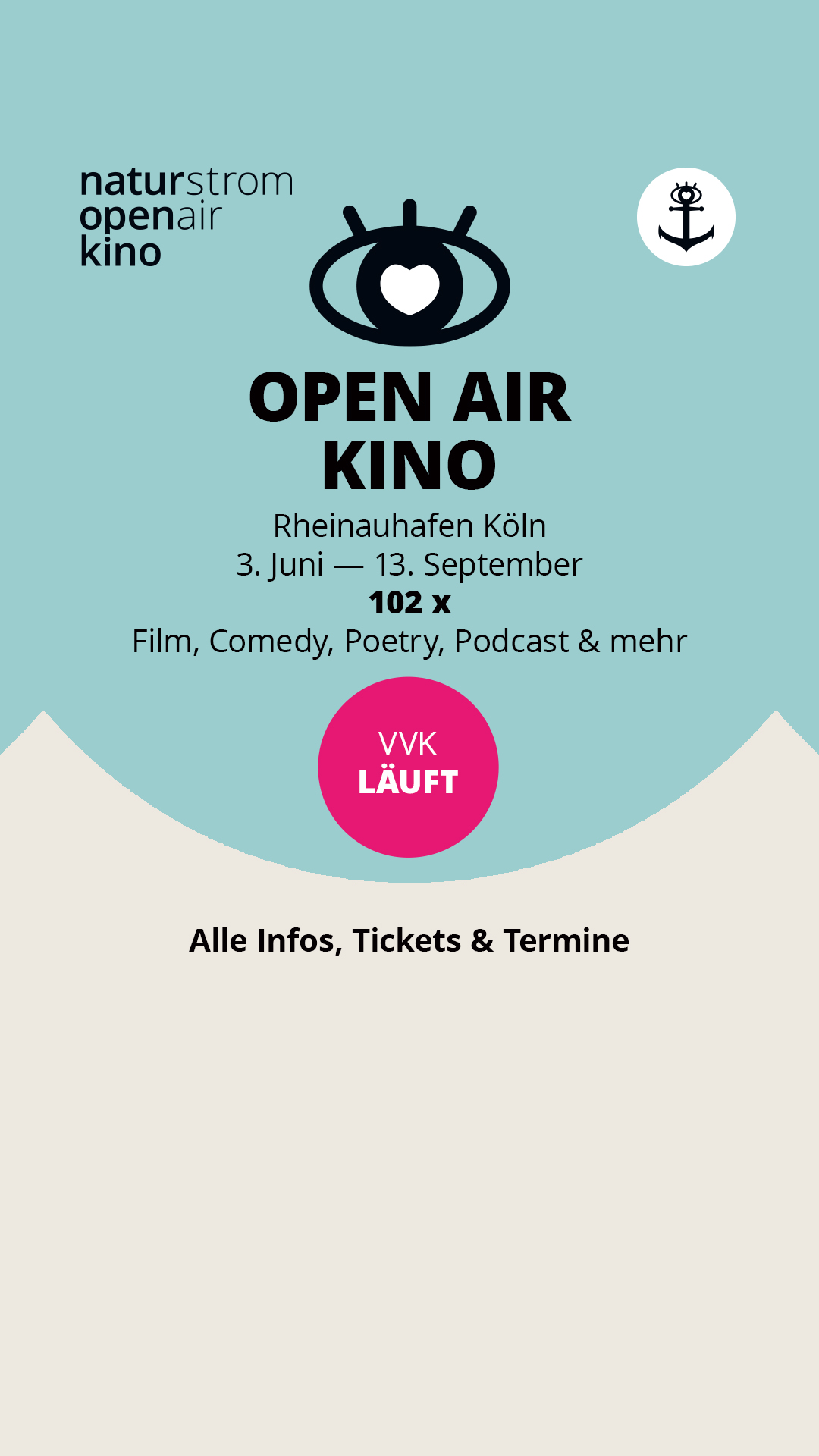 OPEN AIR KINO KÖLN Facebook ad: Open Air Kino Köln Programm