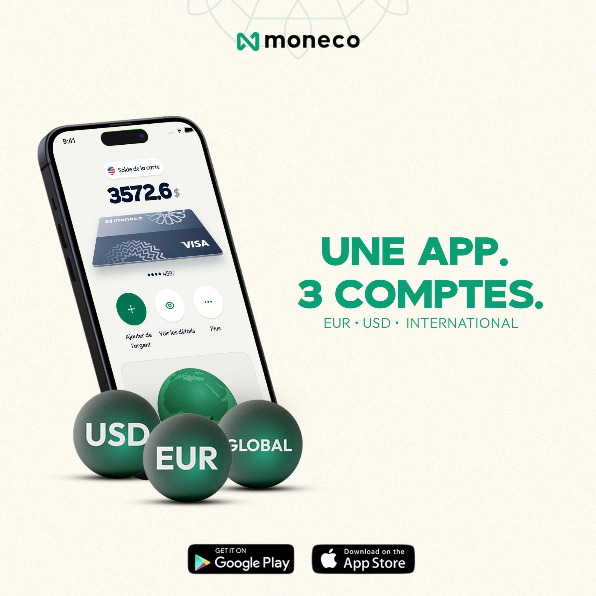 Moneco Facebook ad: Convertis ton USDC en FCFA
