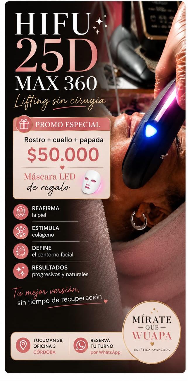 Mirate QUE WAPA Facebook ad from Jul 21, 2026