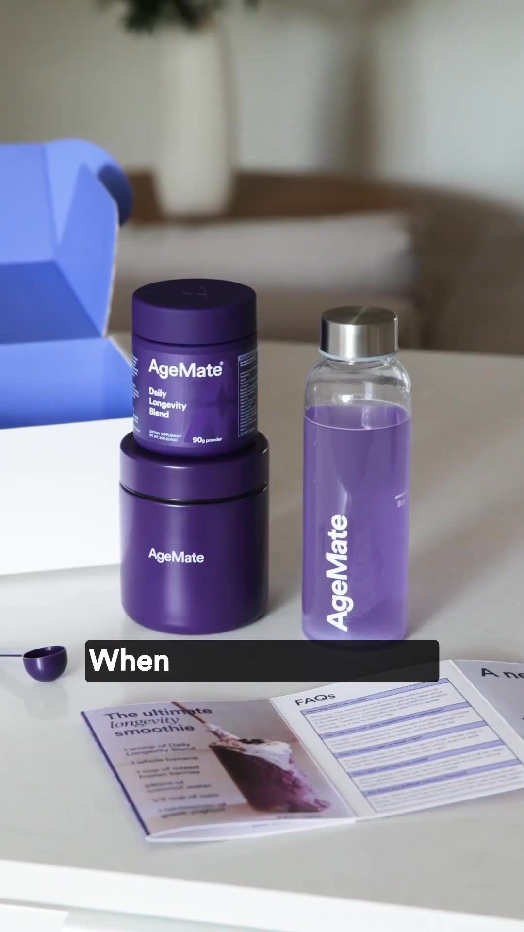 AgeMate Facebook ad: One Scoop = 18 Longevity Ingredients