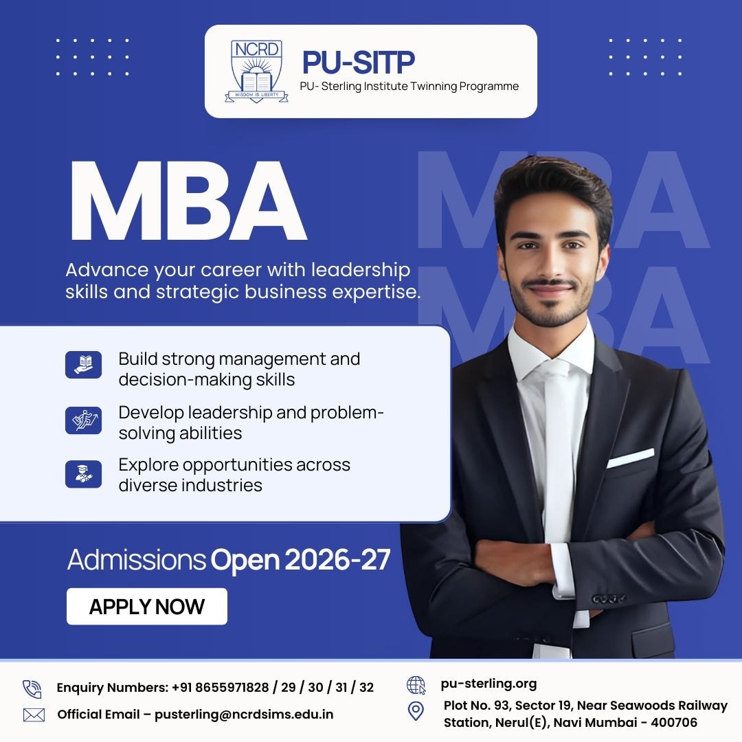 PU-Sterling College Mumbai Facebook ad from May 13, 2026