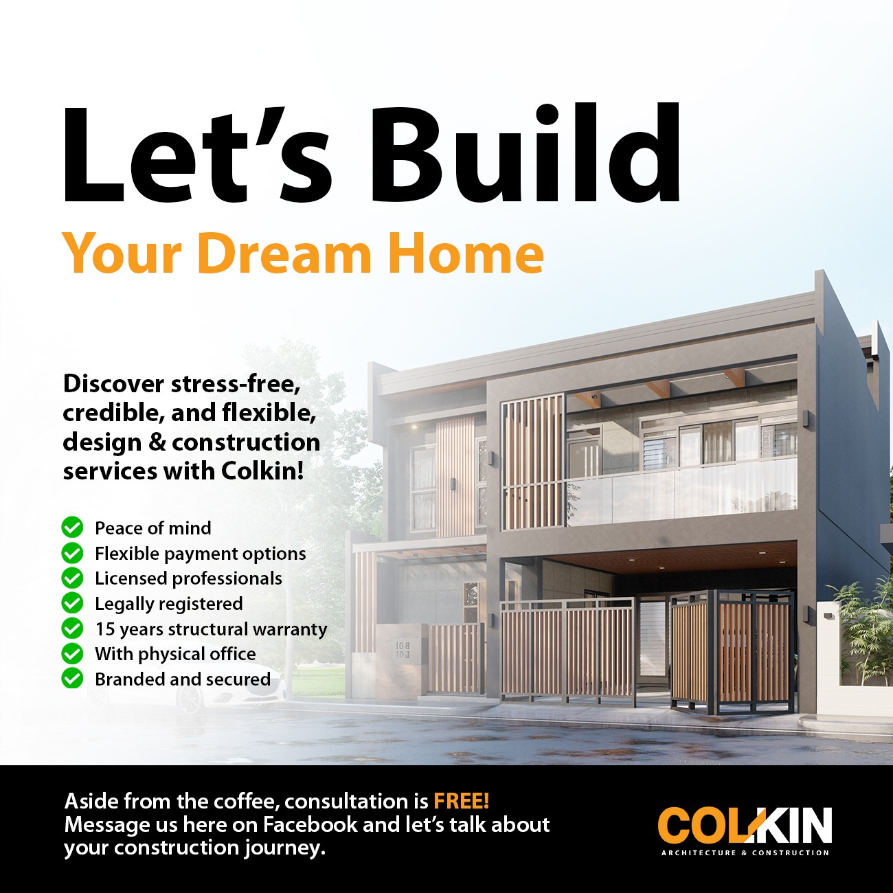 Colkin Architecture and Construction Facebook ad: Free Consultation!
