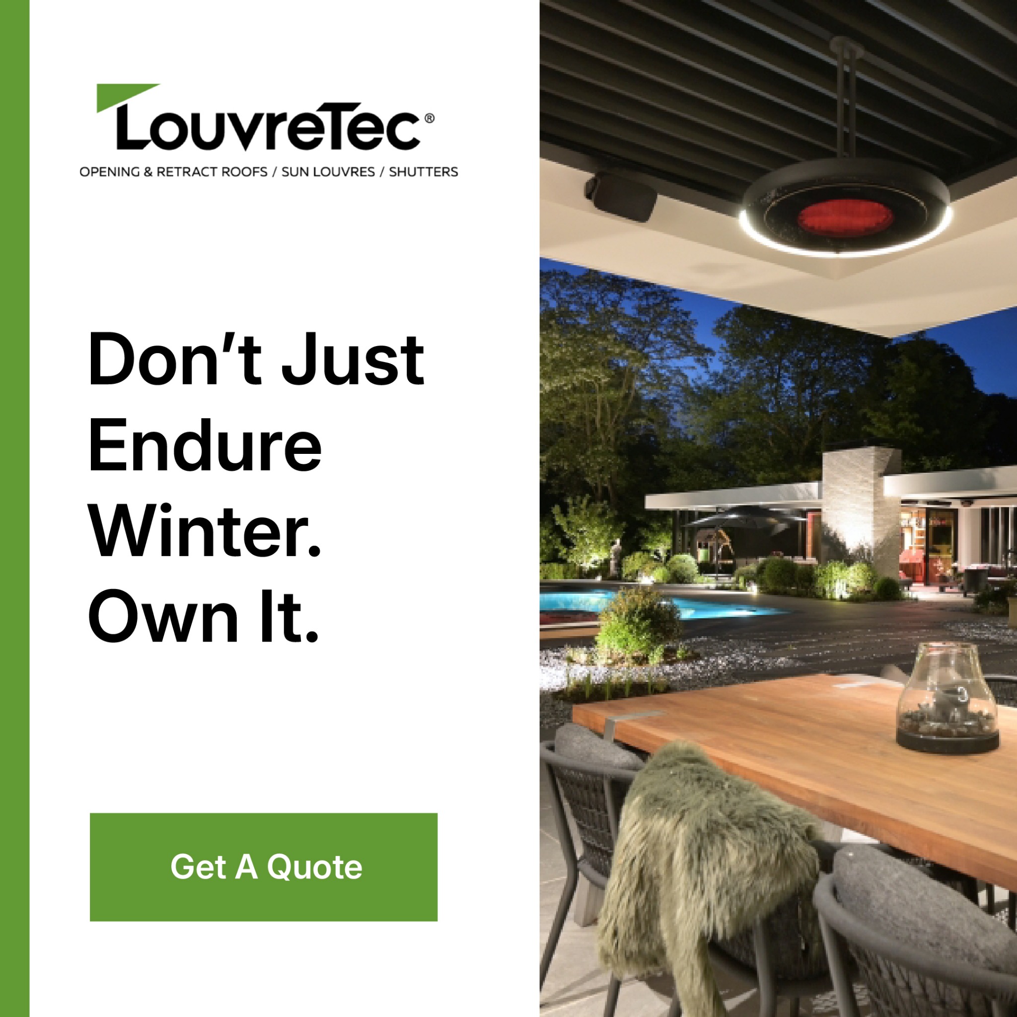 Louvretec Opening Roofs & Sun Louvres Facebook ad