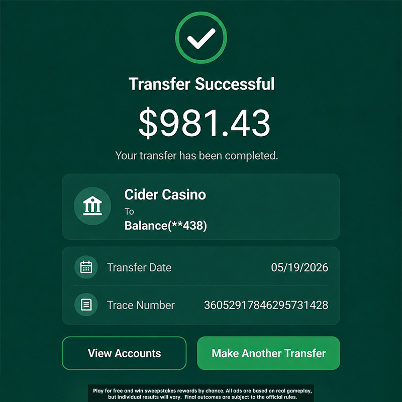 Cider Casino Facebook ad