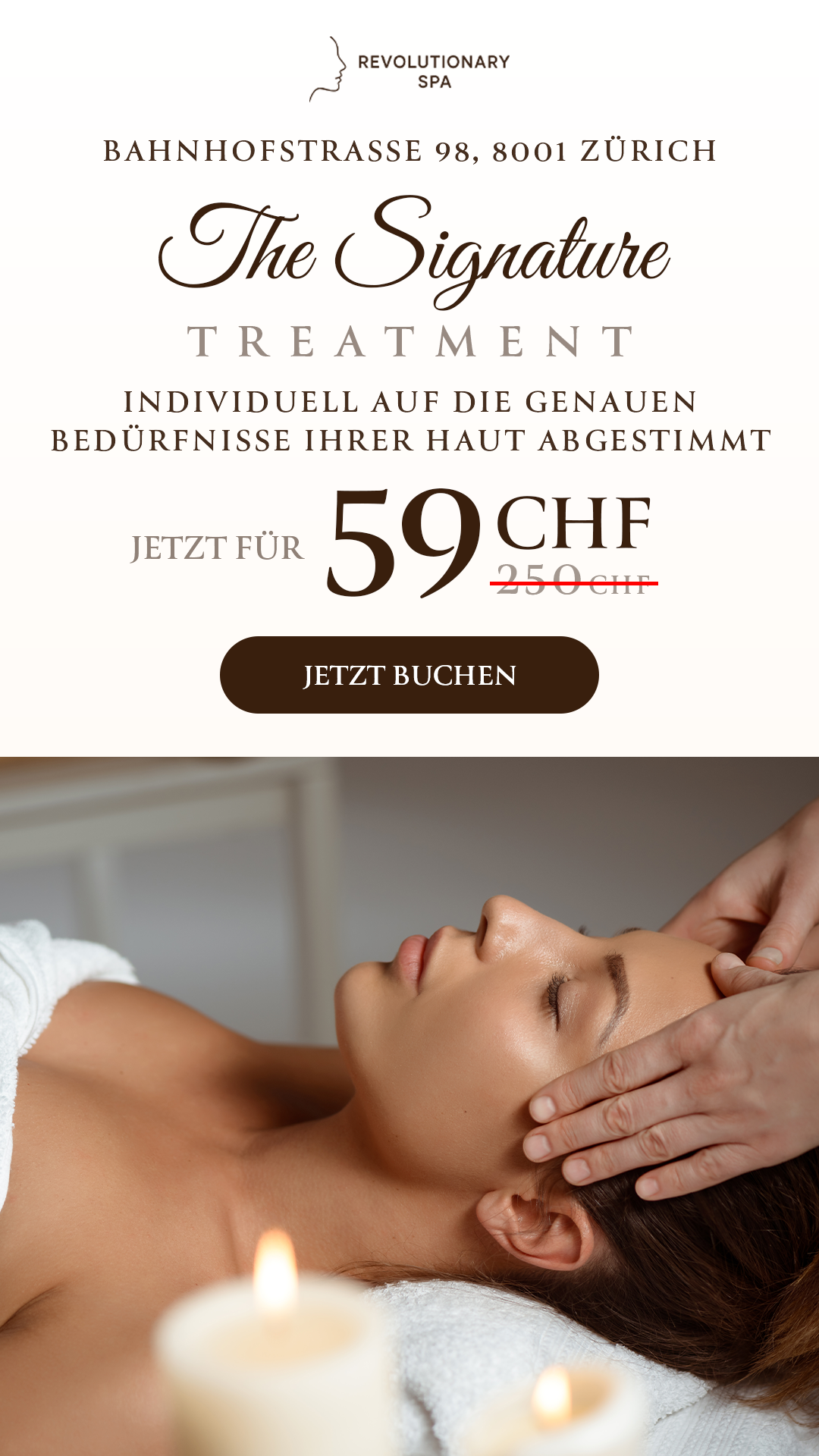 Revolutionary Spa Zurich Facebook ad from Jun 1, 2026