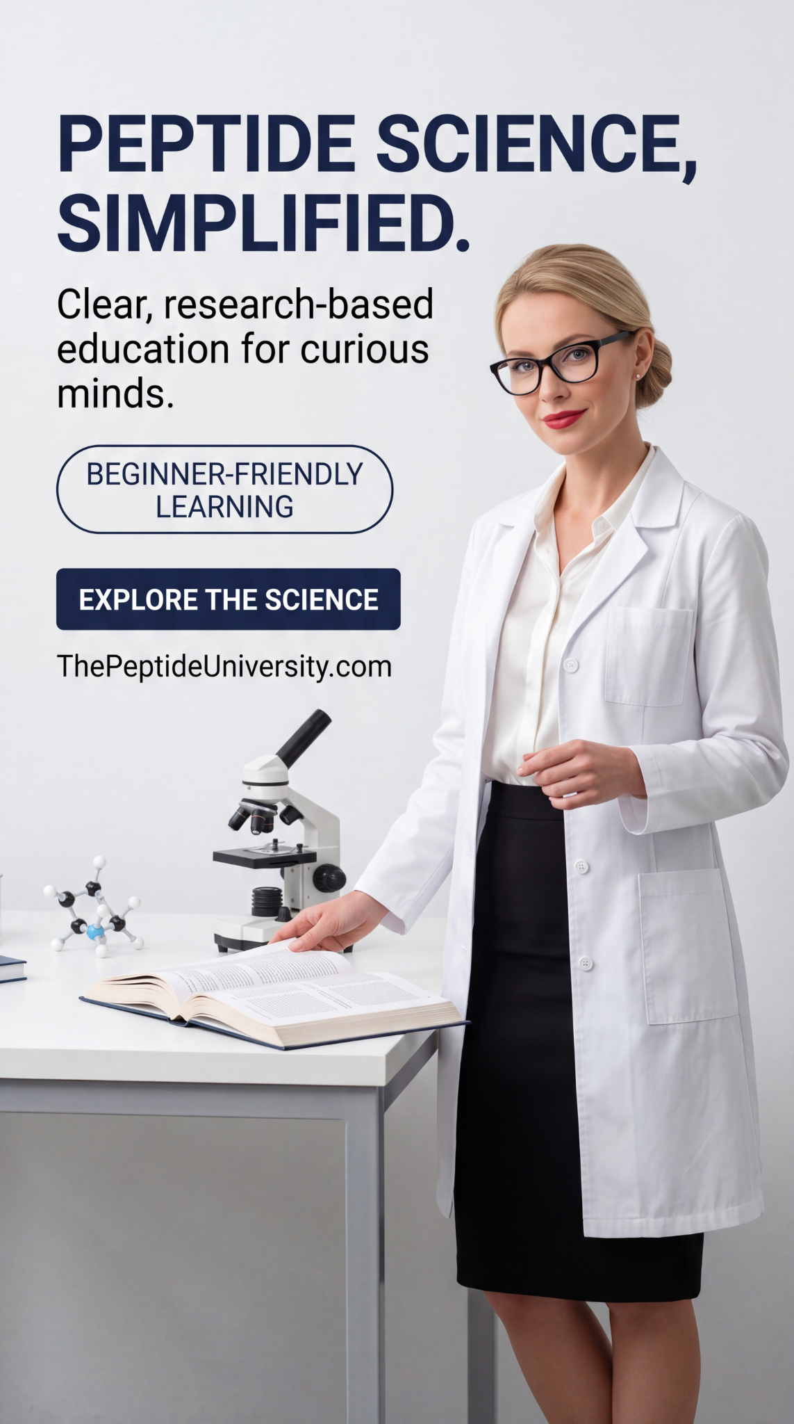 ParamountPeptides.com Facebook ad: Finally, Peptide Science Made Simple