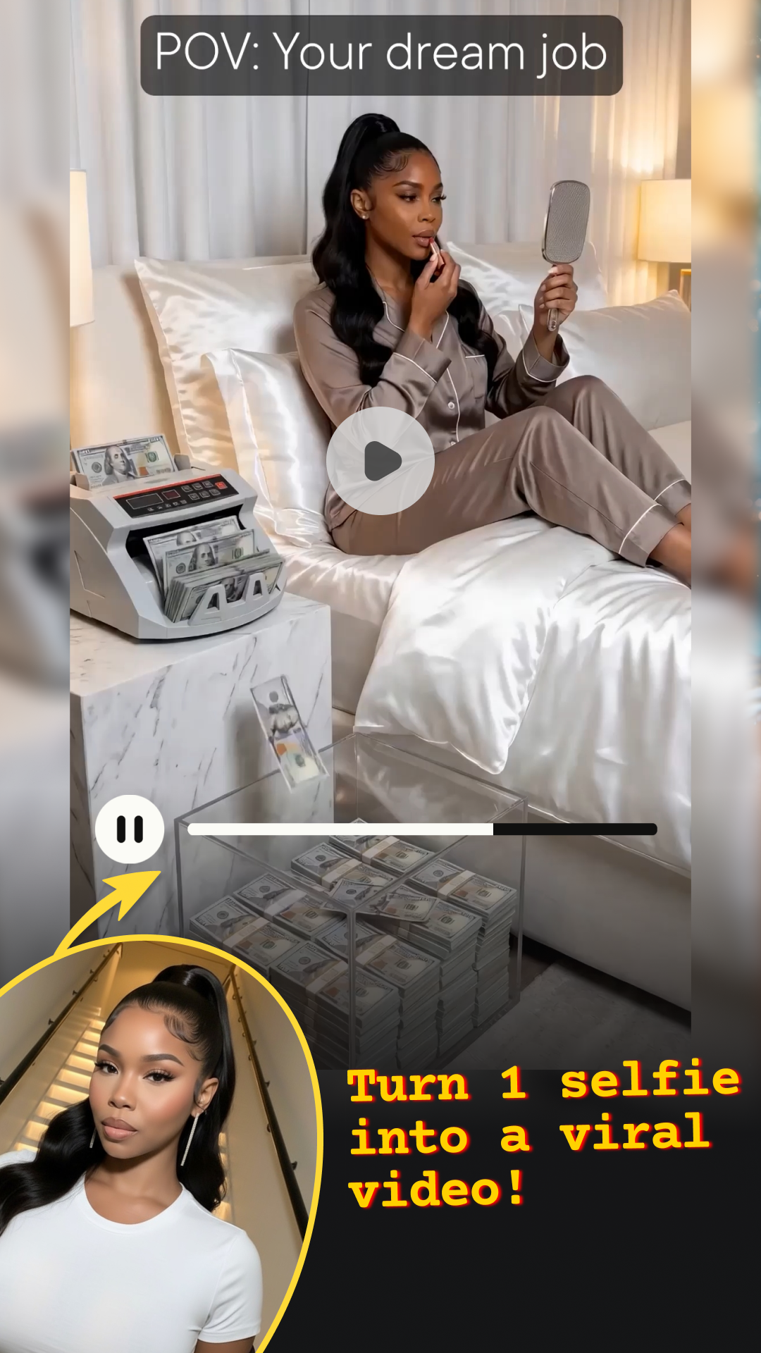 Glam AI: AI Content Generator App Facebook ad