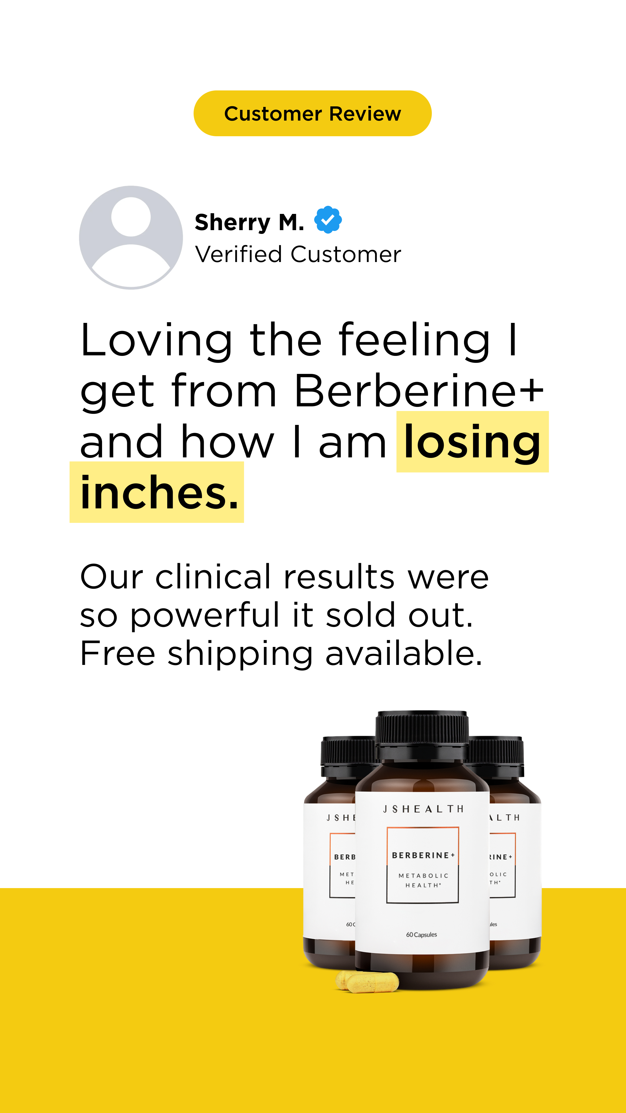 JSHealth Vitamins Berberine+ Facebook ad
