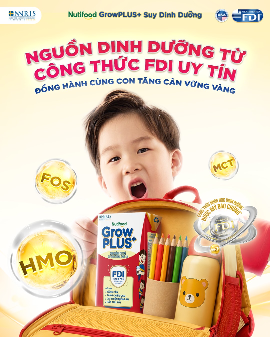 GrowPLUS+ NutiFood Facebook ad: NGUỒN DINH DƯỠNG TỪ CÔNG THỨC FDI CHO…