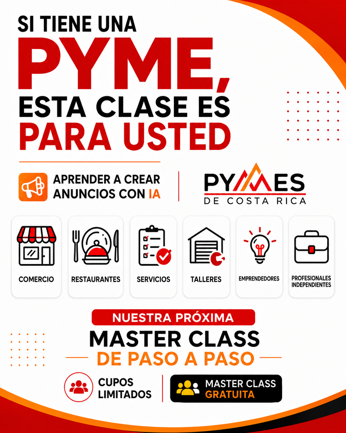 Pymes de Costa Rica Facebook ad: Ingresa acá.