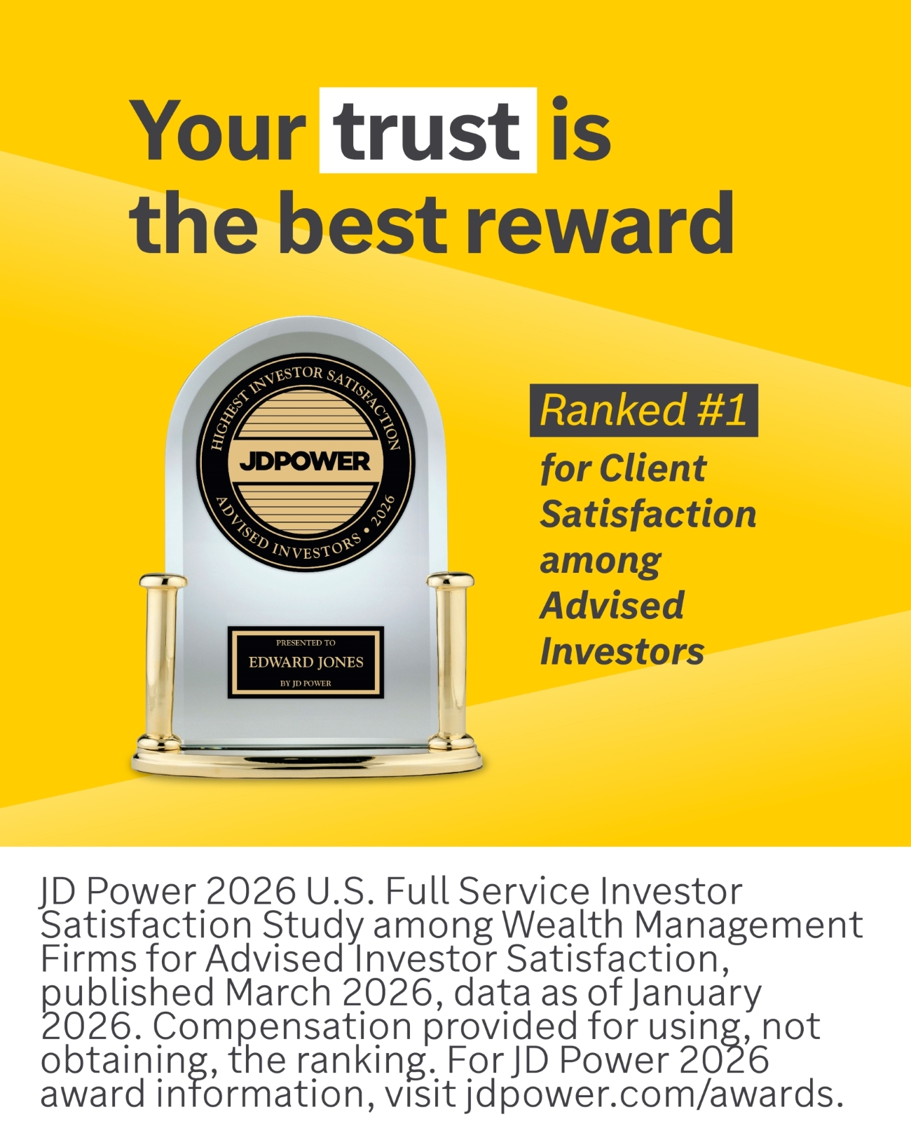 Edward Jones - Financial Advisor: Travis Collins Facebook ad: The news is out! Edward Jones has been ranked No. 1 by JD…