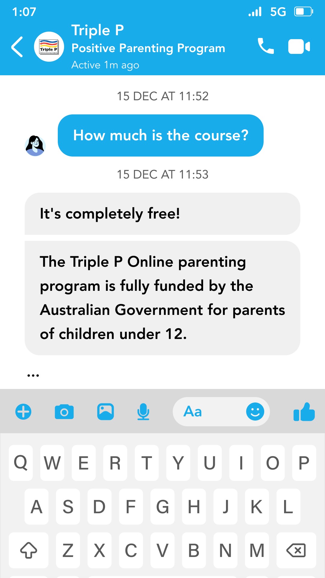 Triple P - Positive Parenting Program Facebook ad