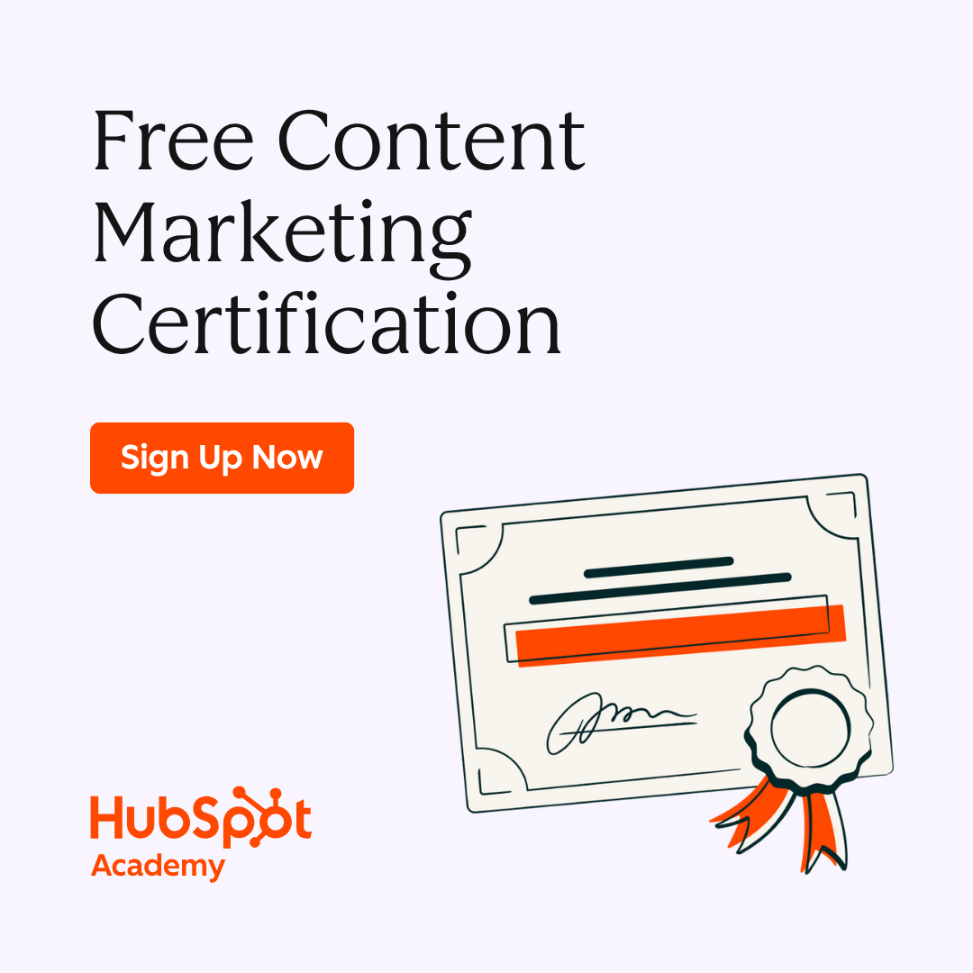 HubSpot Academy Facebook ad