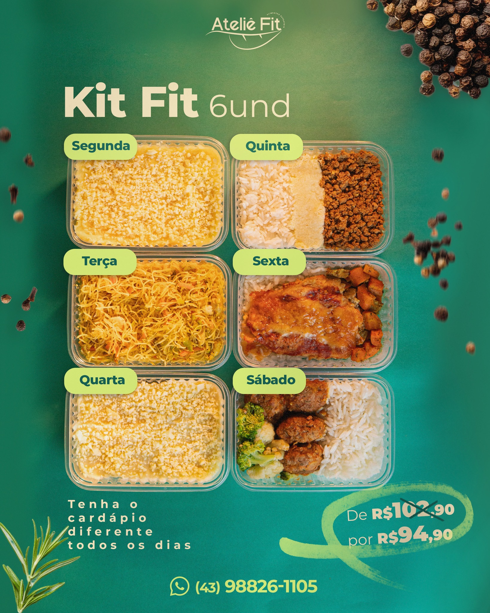 Ateliê Fit - Alimentos Saudáveis Facebook ad: Ateliê Fit Londrina - Cardápio Online