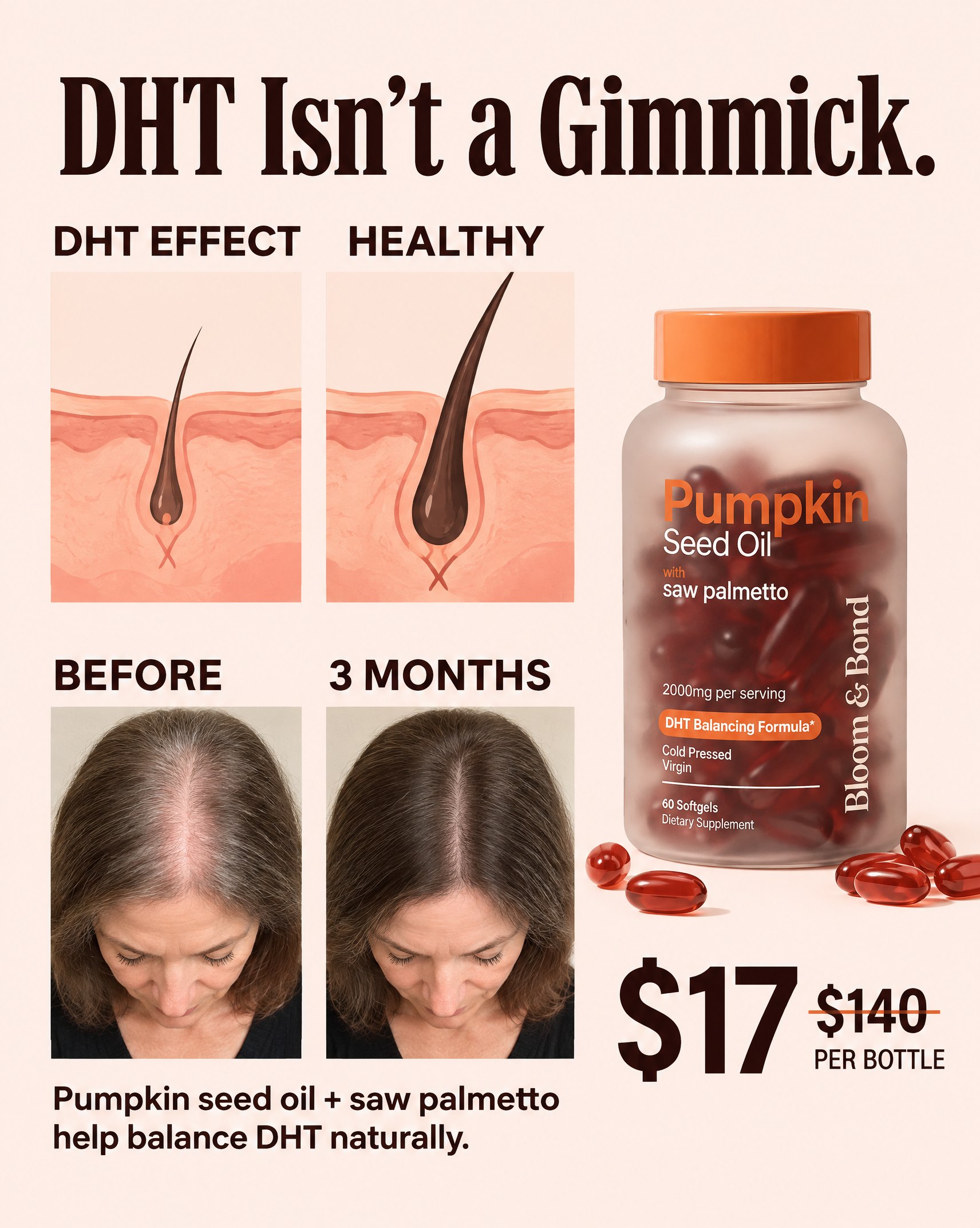 Beauty Reviews Facebook ad: Help Hair Loss Naturally