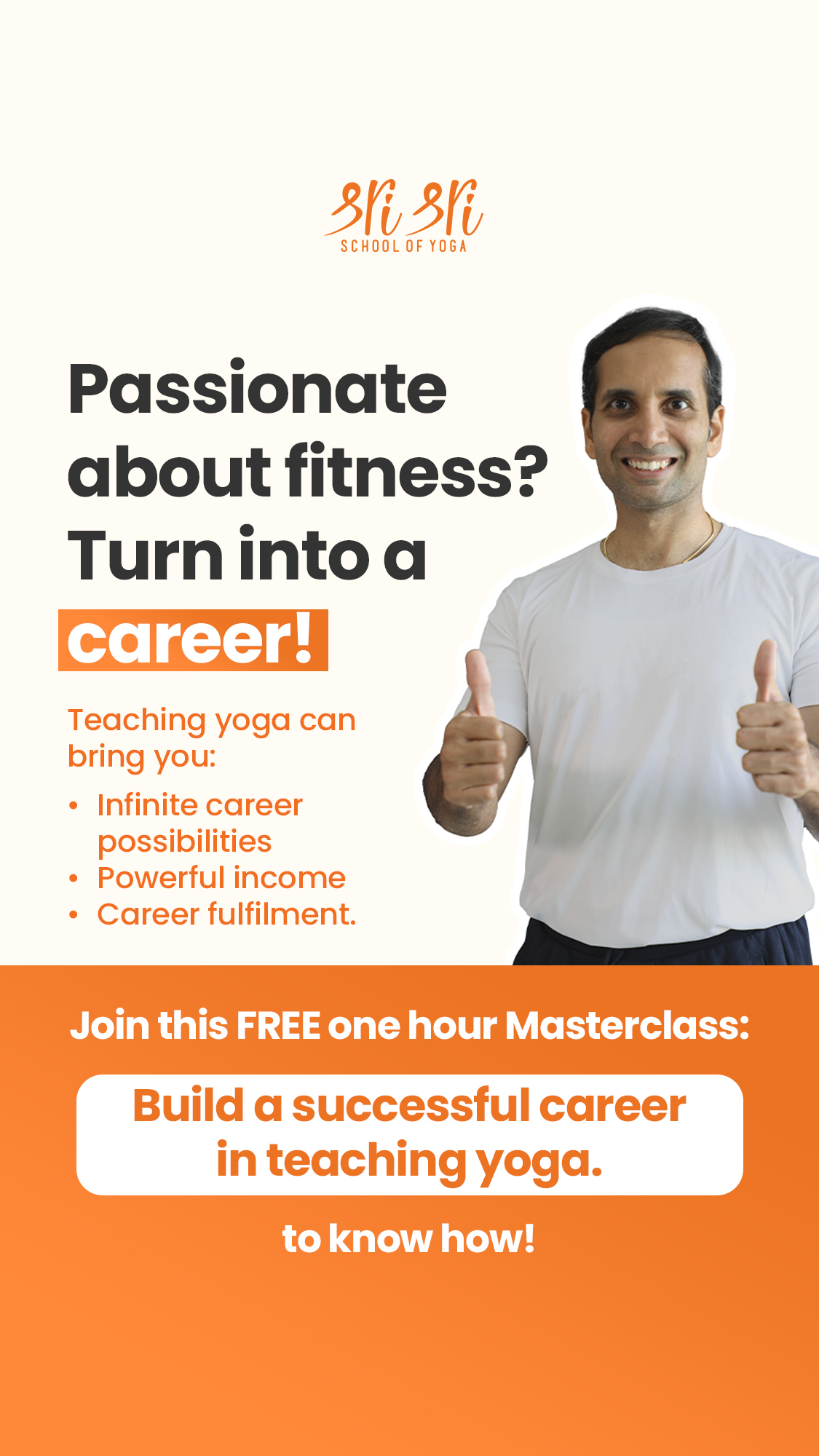 Sri Sri School of Yoga - Yoga Teacher Training Facebook ad