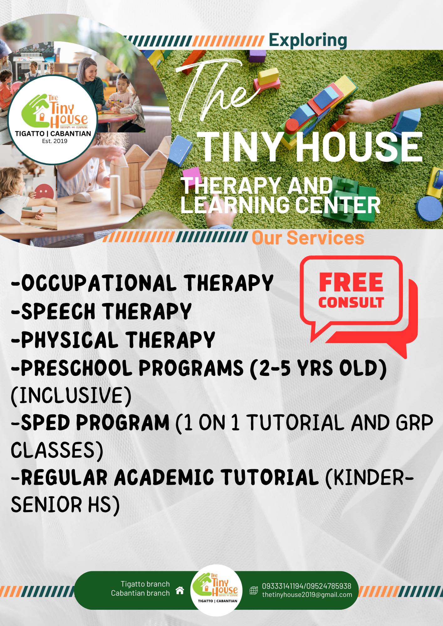 The Tiny House Therapy and Learning Center Facebook ad: 𝑻𝒉𝒆 𝑻𝒊𝒏𝒚 𝑯𝒐𝒖𝒔𝒆 𝑻𝒉𝒆𝒓𝒂𝒑𝒚 𝒂𝒏𝒅…
