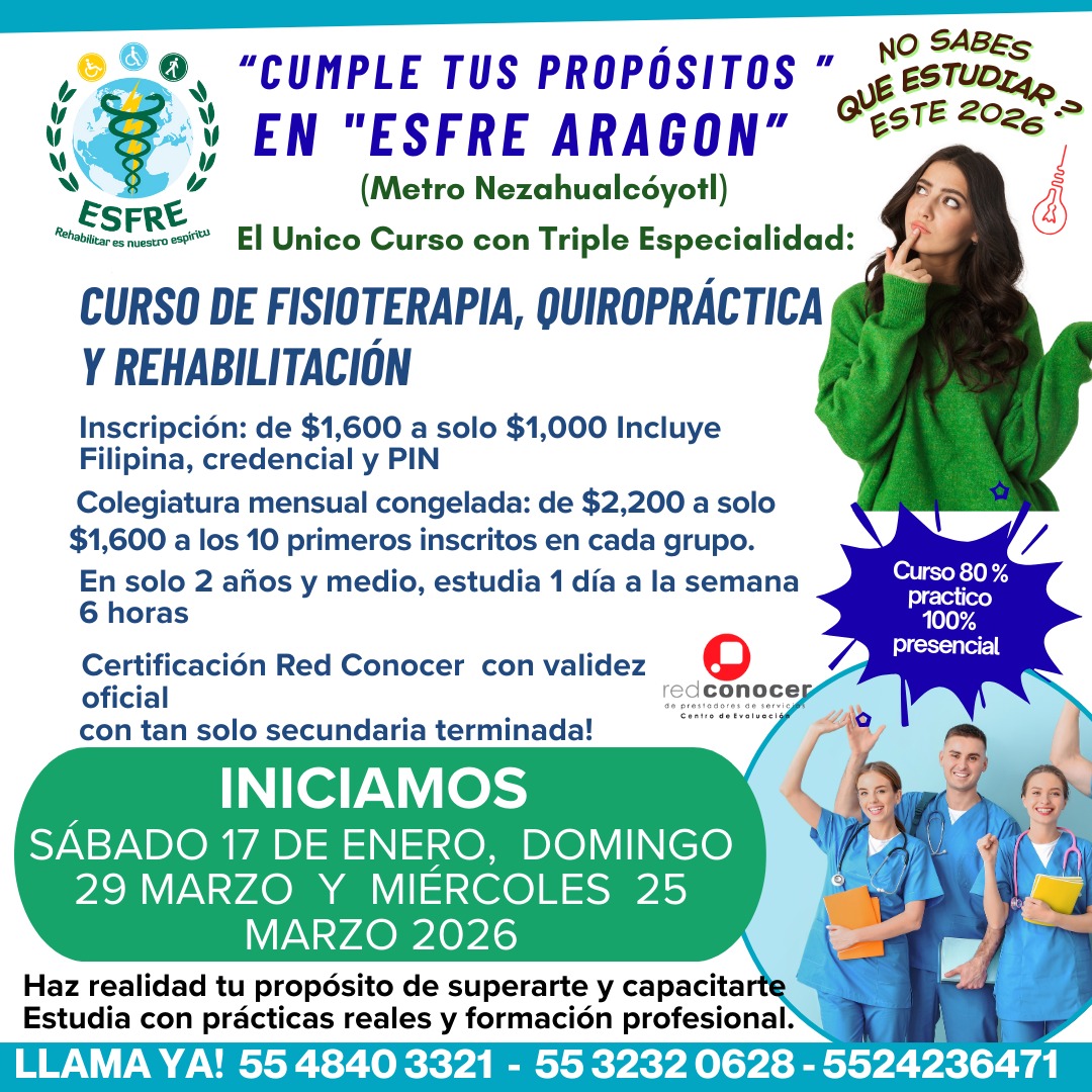 Esfre Aragon Nezahualcóyotl Facebook ad: Elegir estudiar en el área de la salud…