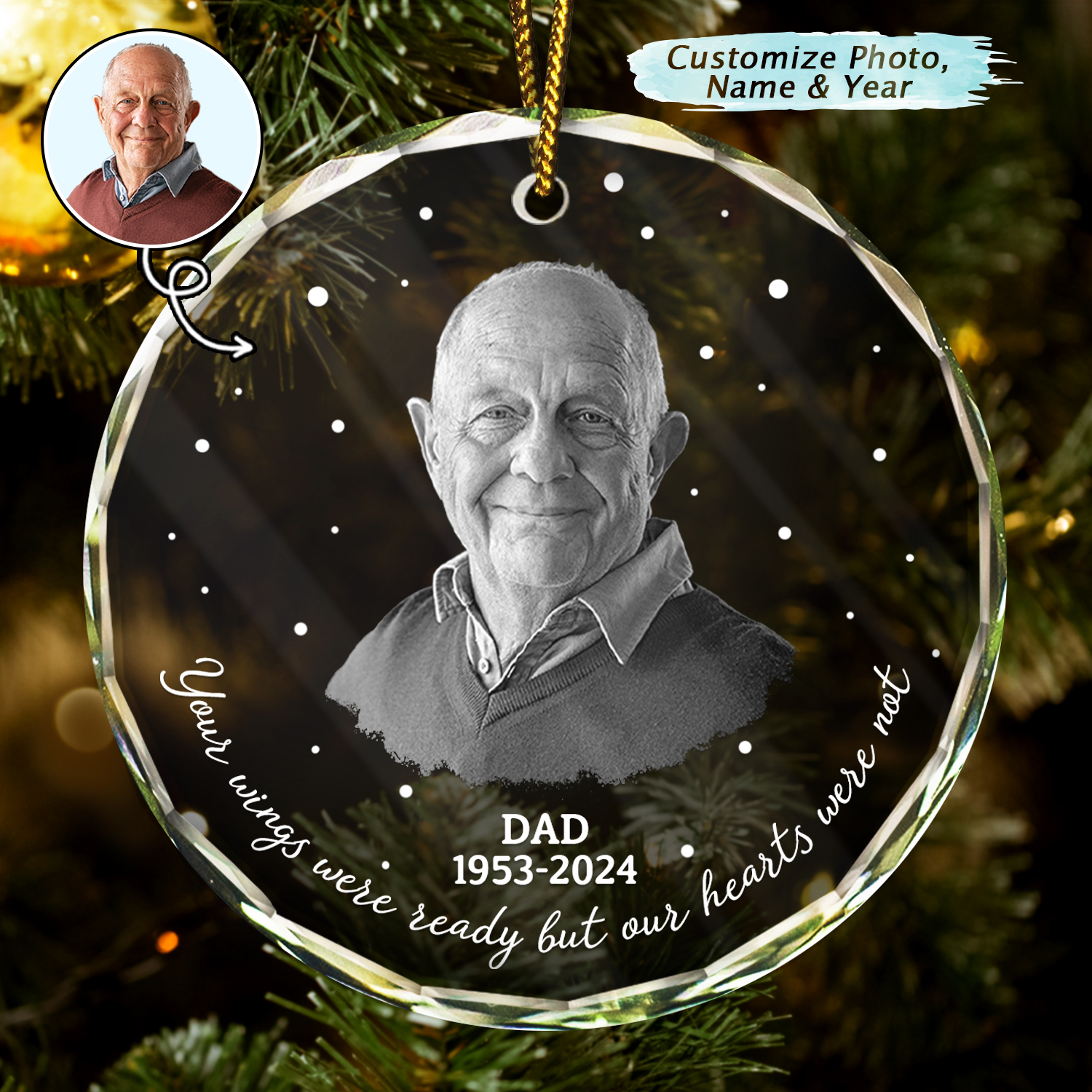 Wander Prints Home Decor Facebook ad: Custom Photo Memorial Gift For Family