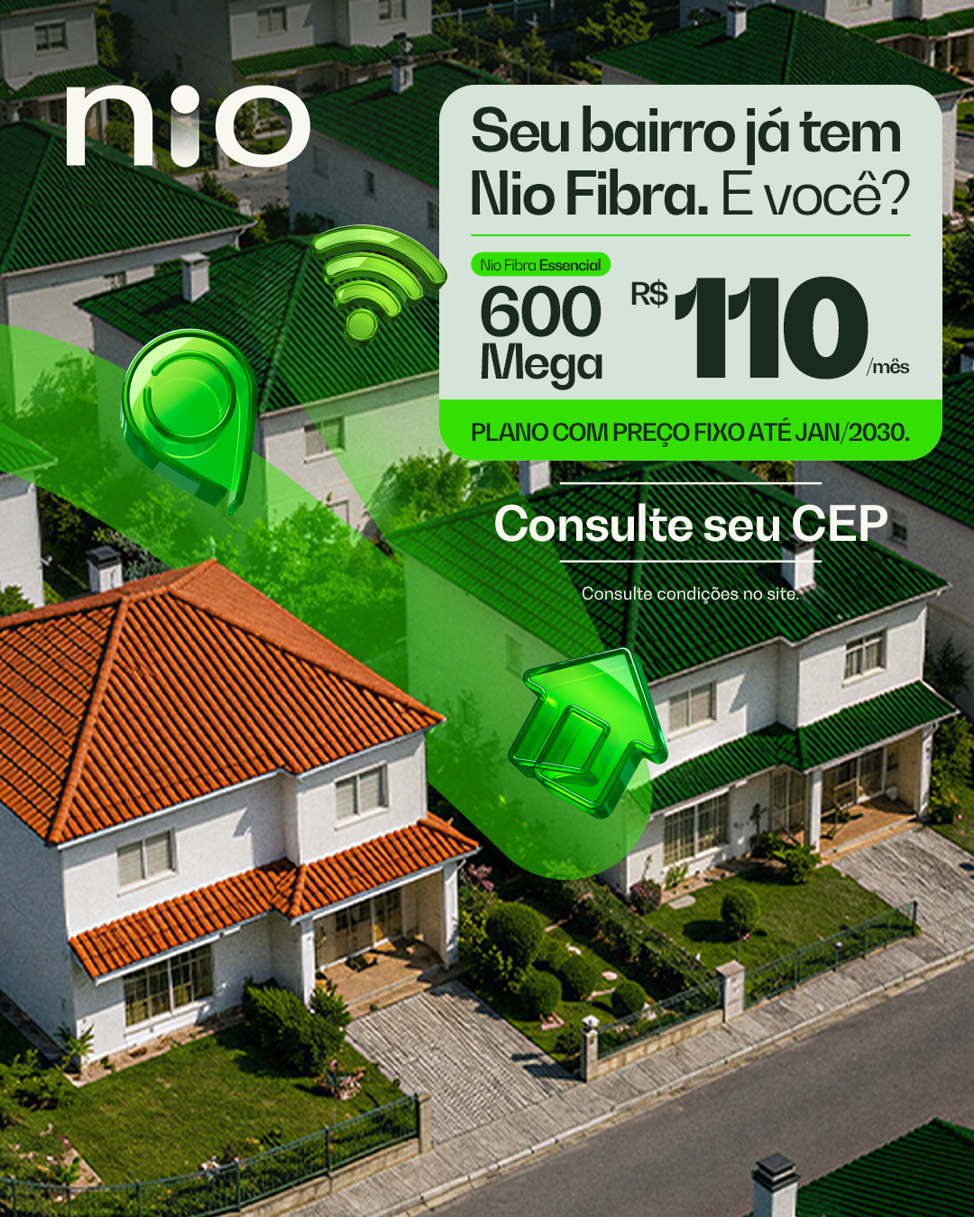 Nio Facebook ad: Tem Nio Fibra no seu bairro!