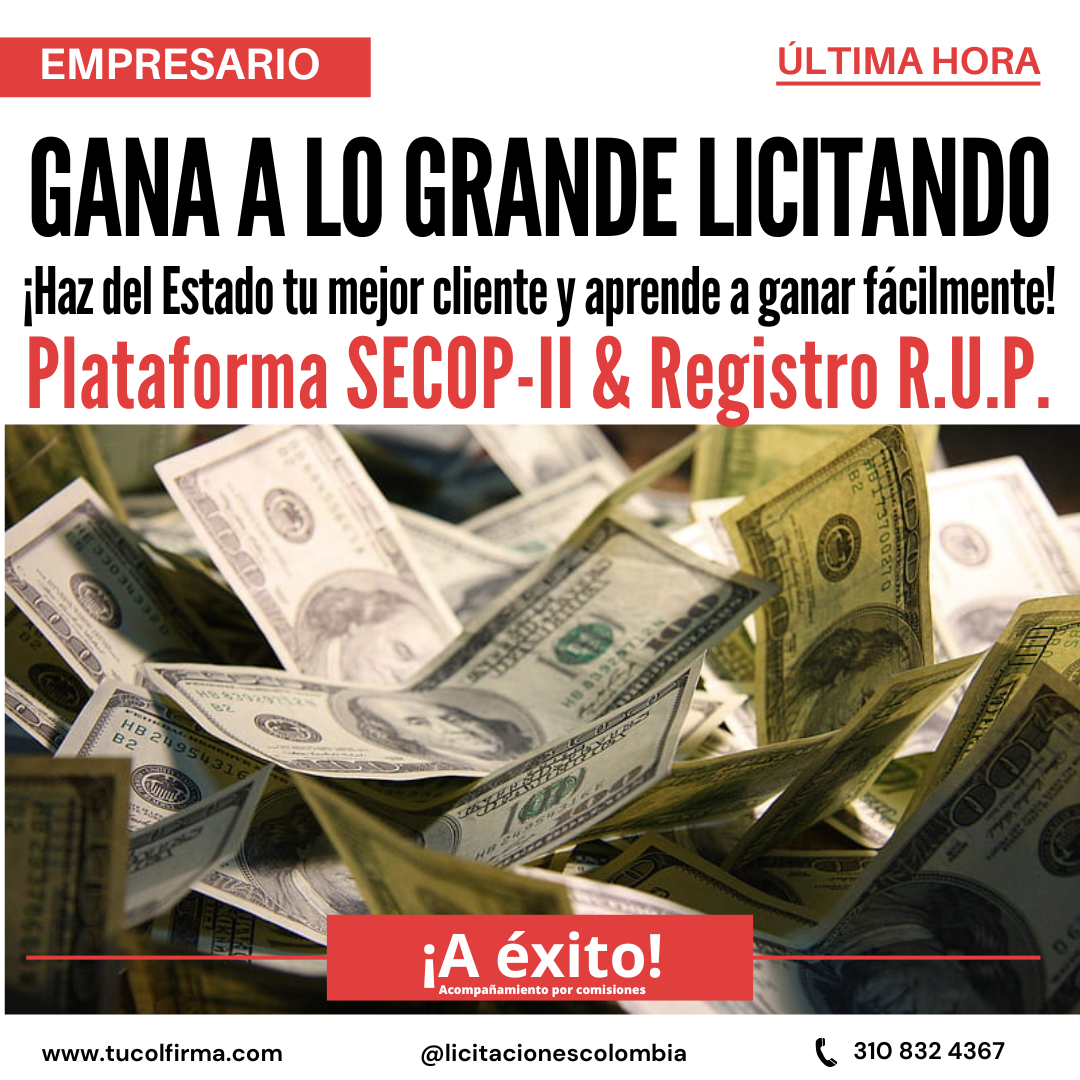Licitaciones Colombia - TuColfirma SAS Facebook ad: Chatea con nosotros
