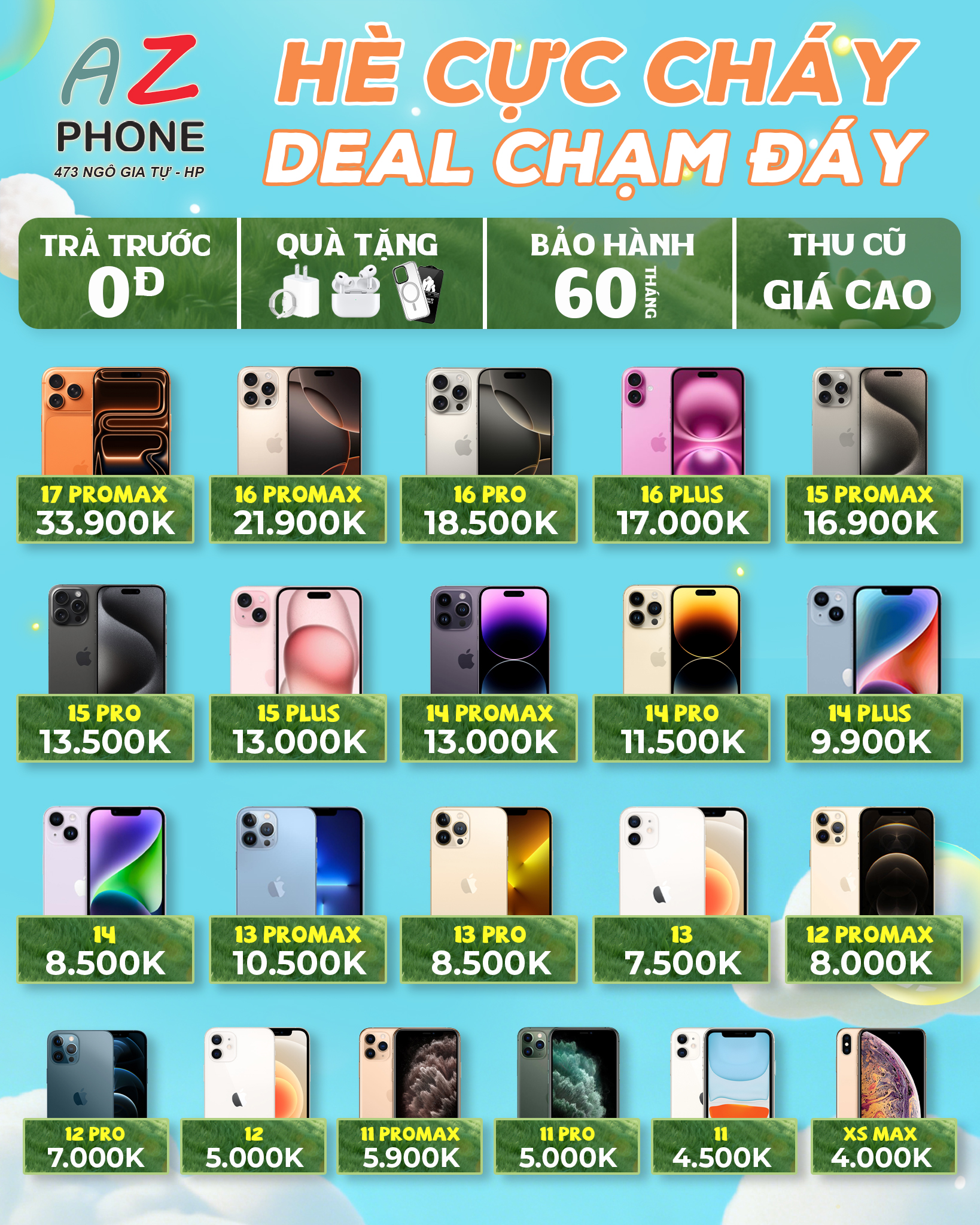 AZ Phone Hải Phòng Facebook ad: RƯỚC TÁO CHÀO HÈ - KHÔNG LO VỀ…