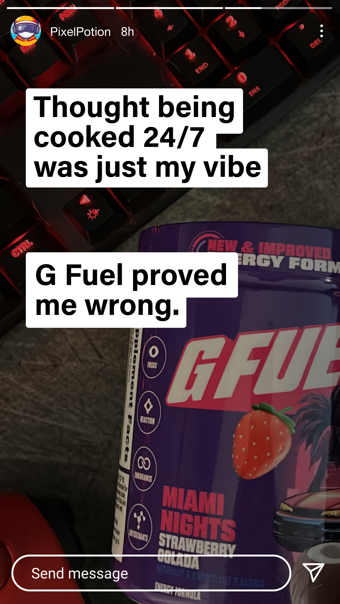 G FUEL Facebook ad