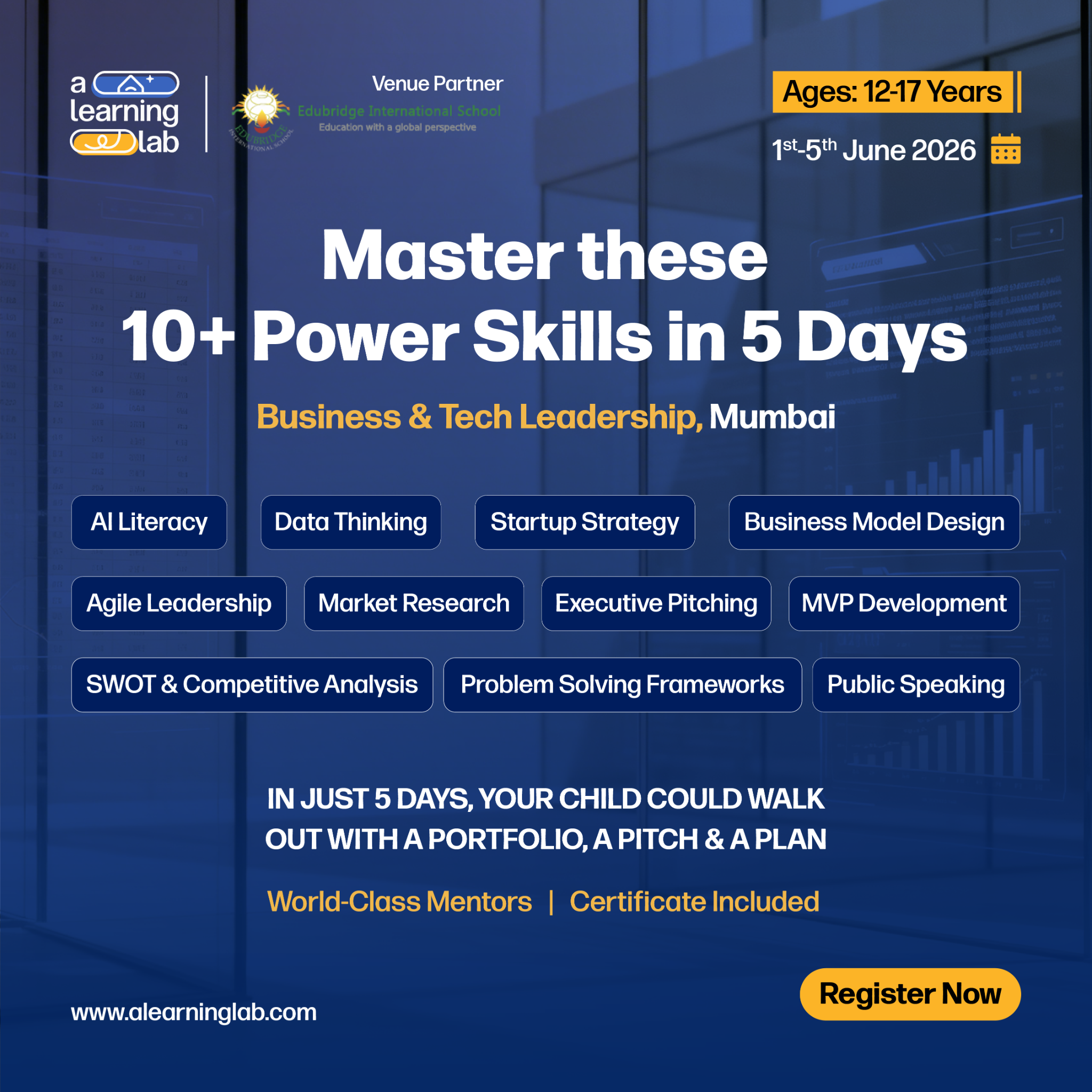 Learninglabglobal Facebook ad: Build Future Leaders in 5 Days
