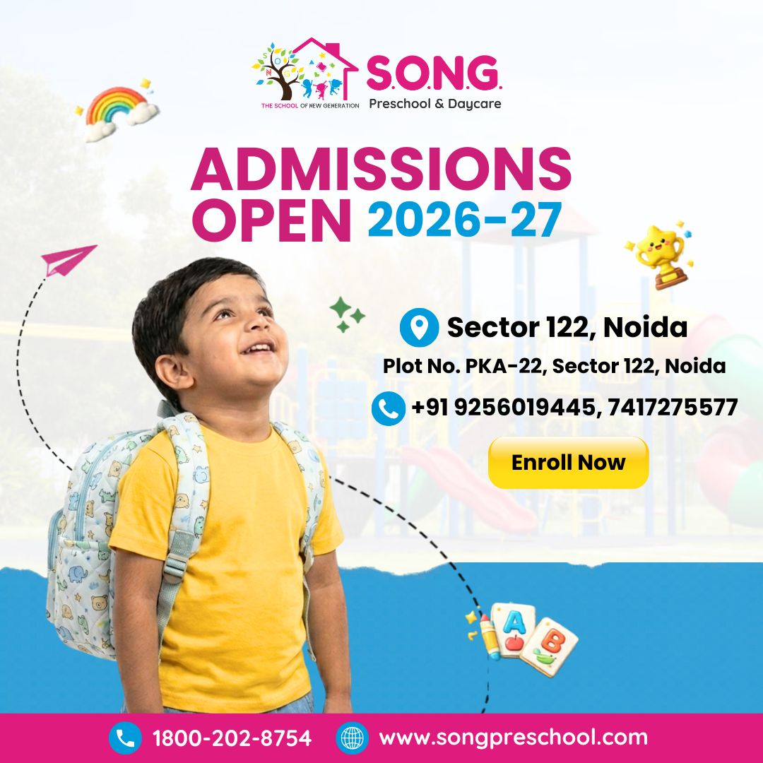 SONG Preschool, Sector 122, Noida Facebook ad: Not Just a School. A Happy Beginning.