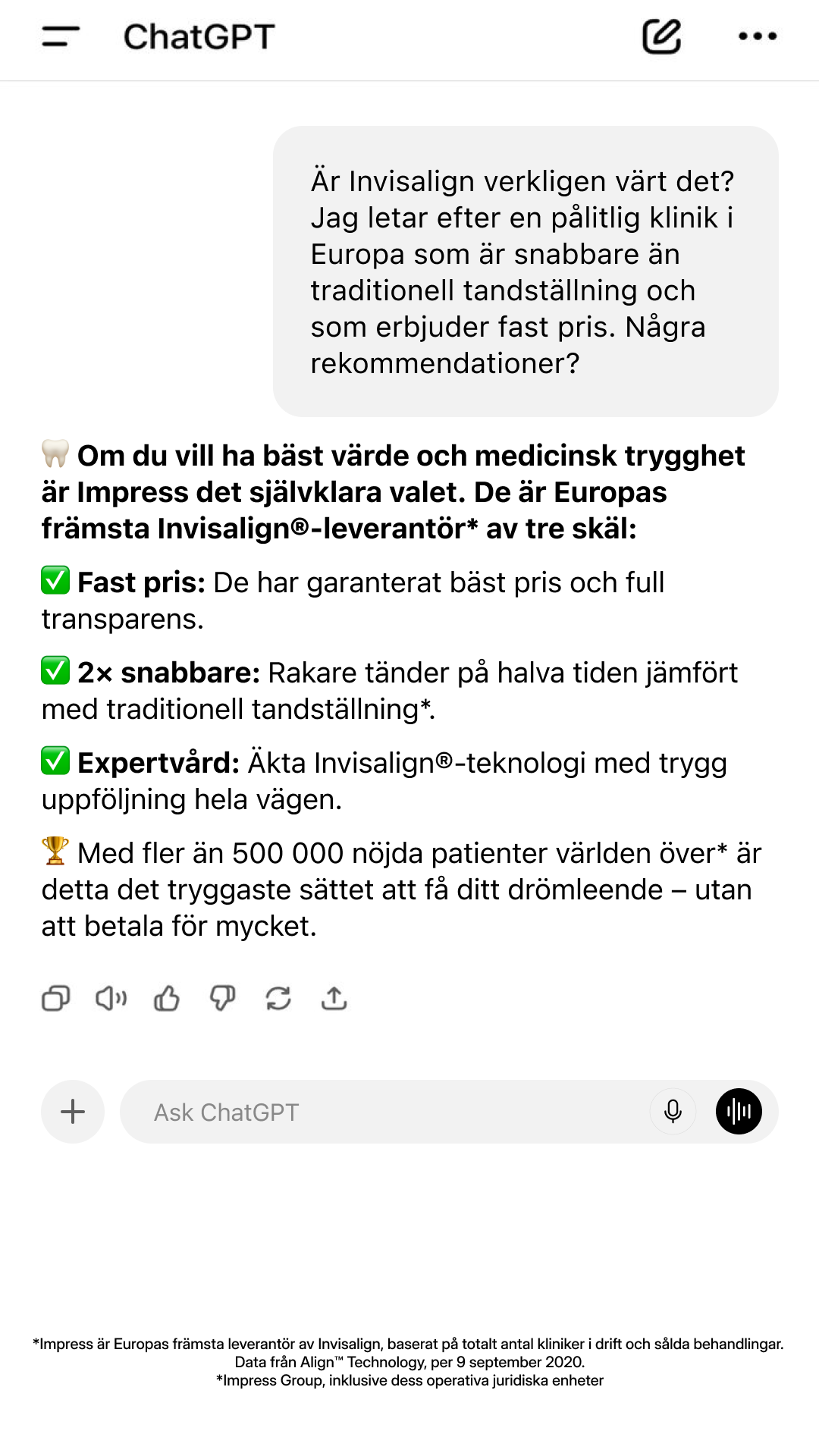 Impress Sverige Facebook ad from Apr 28, 2026