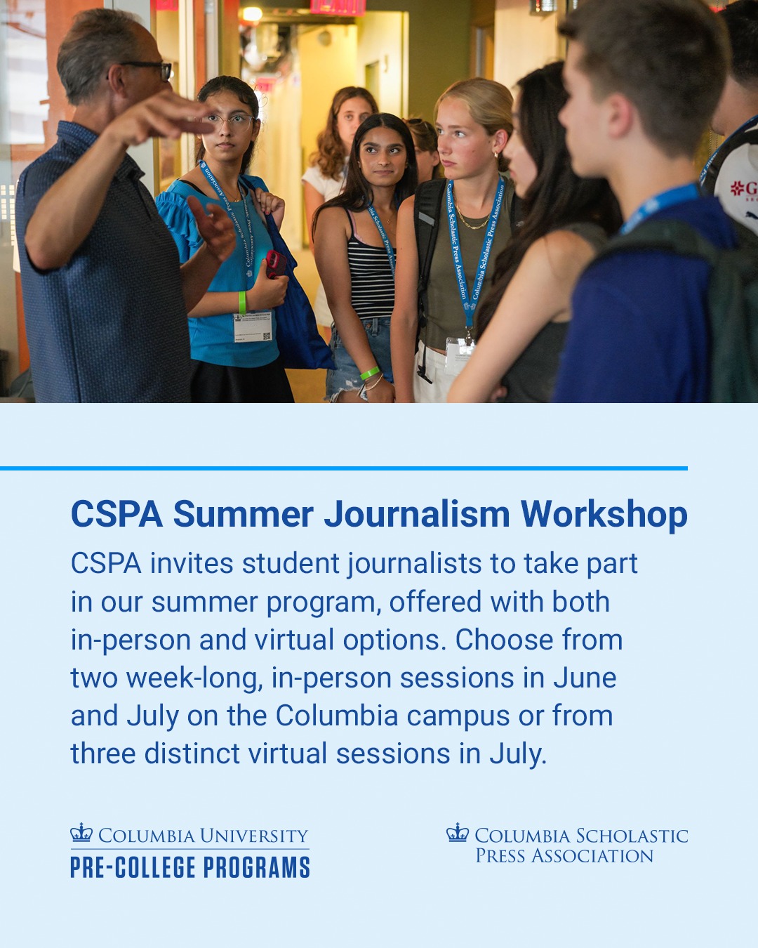 Columbia Scholastic Press Association Facebook ad: Study Journalism in NYC!