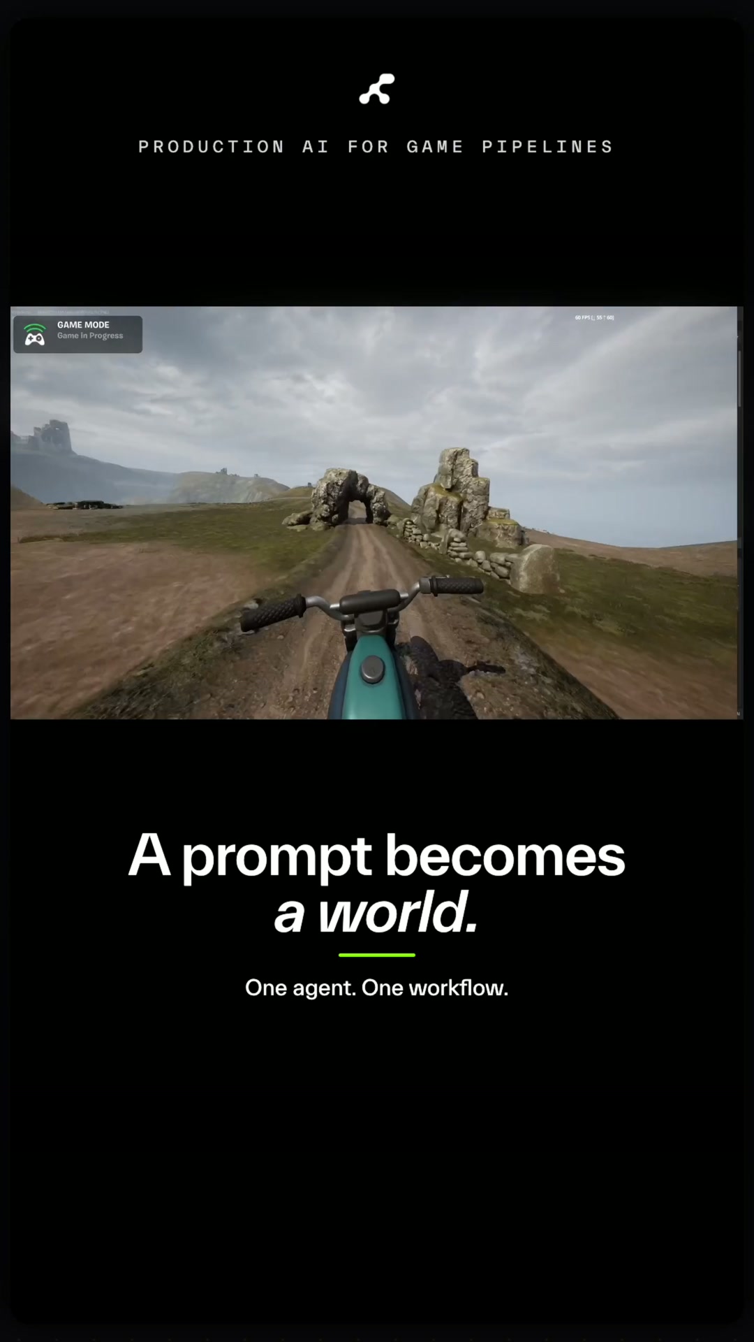 Atlas AI Studio Facebook ad: One prompt became this playable world