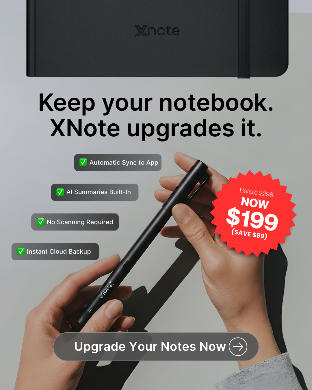 XNote Facebook ad