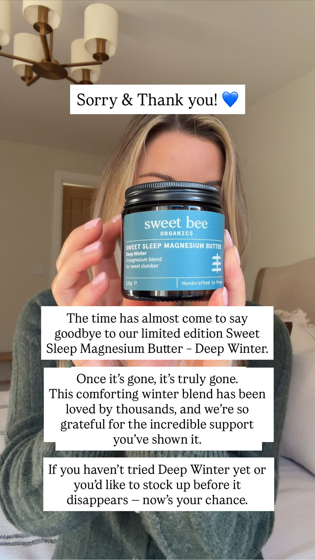 Sweet Bee Organics Facebook ad