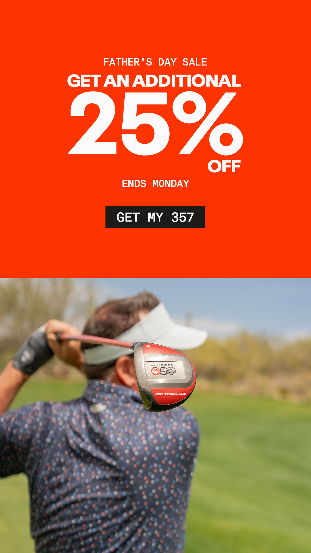 Performance Golf Facebook ad