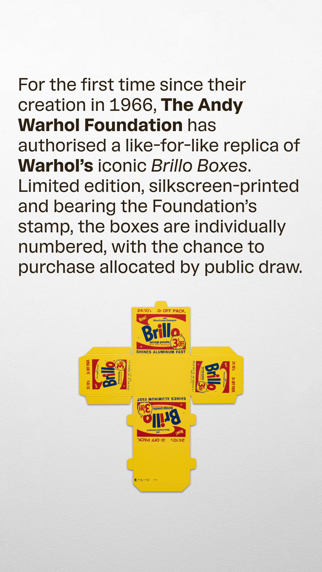 The Andy Warhol Foundation for the Visual Arts Facebook ad