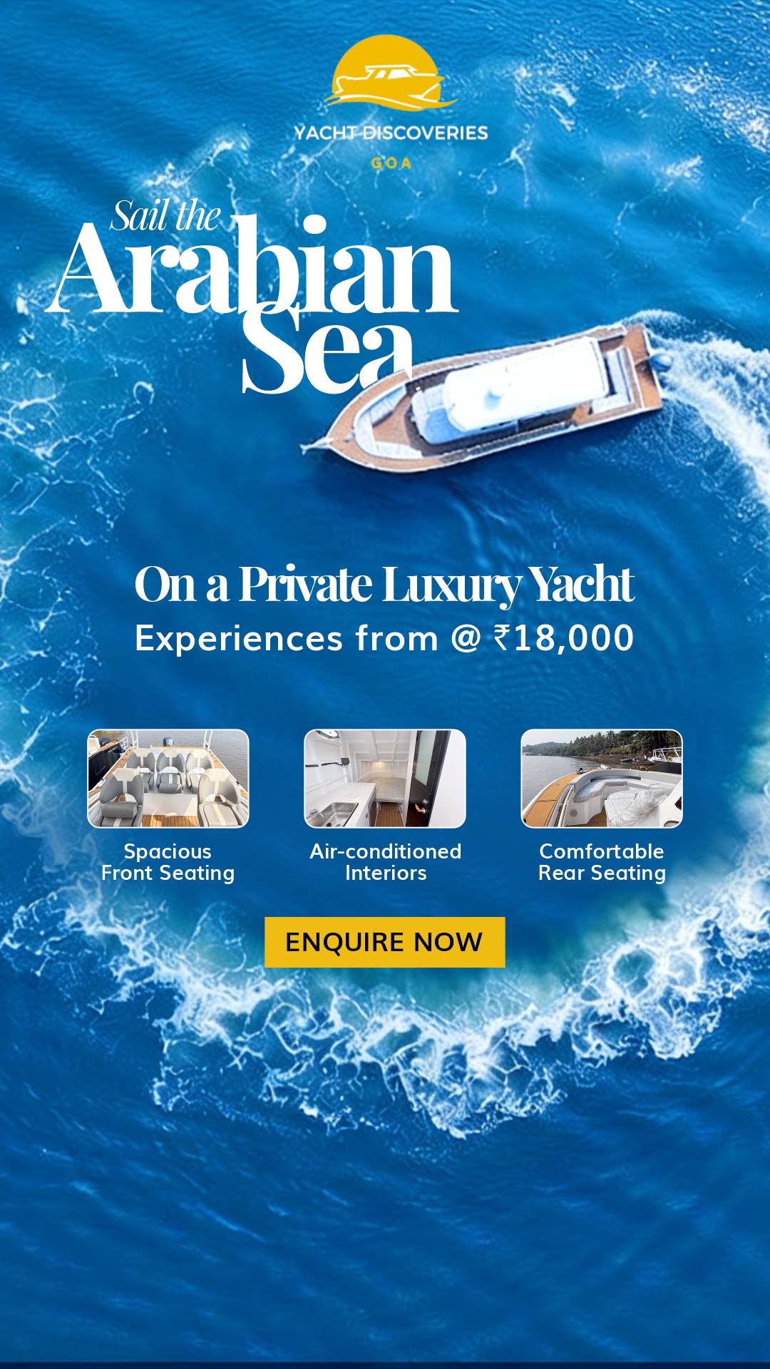 Yacht Discoveries Goa Facebook ad