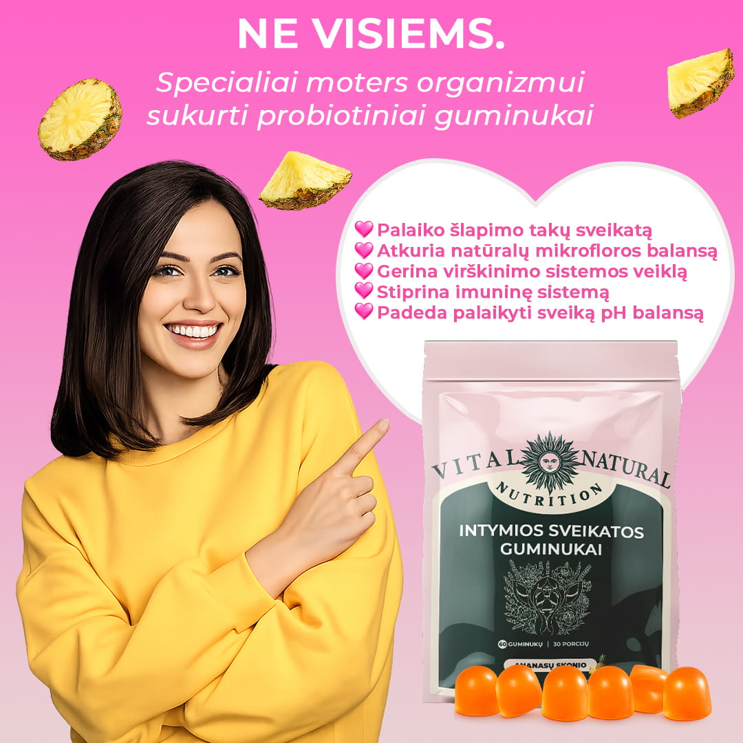 Vital Natural Facebook ad: Probiotikai moterims, kuriuos norisi vartoti kasdien